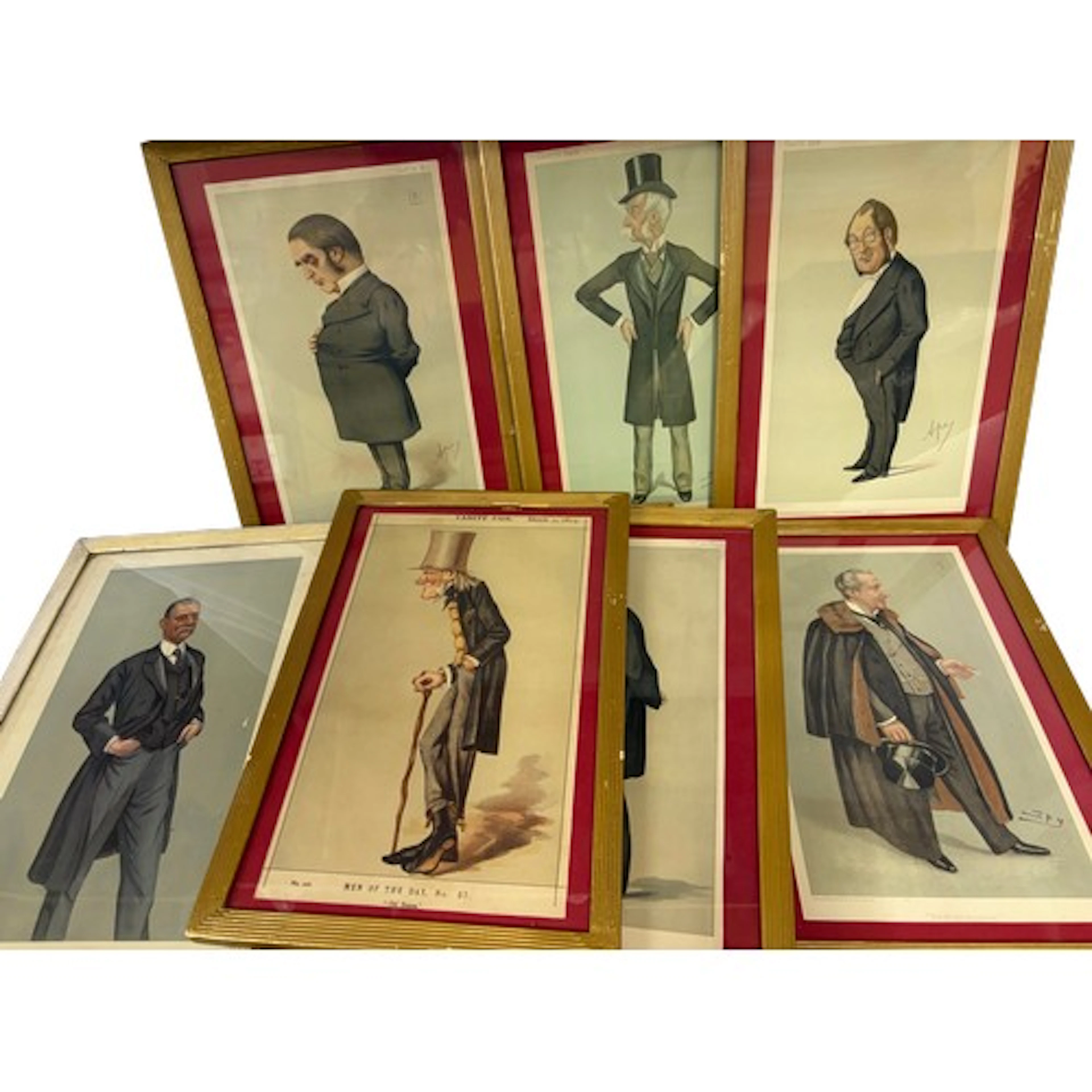 A collection of framed Vanity Fair medical related prints de...
