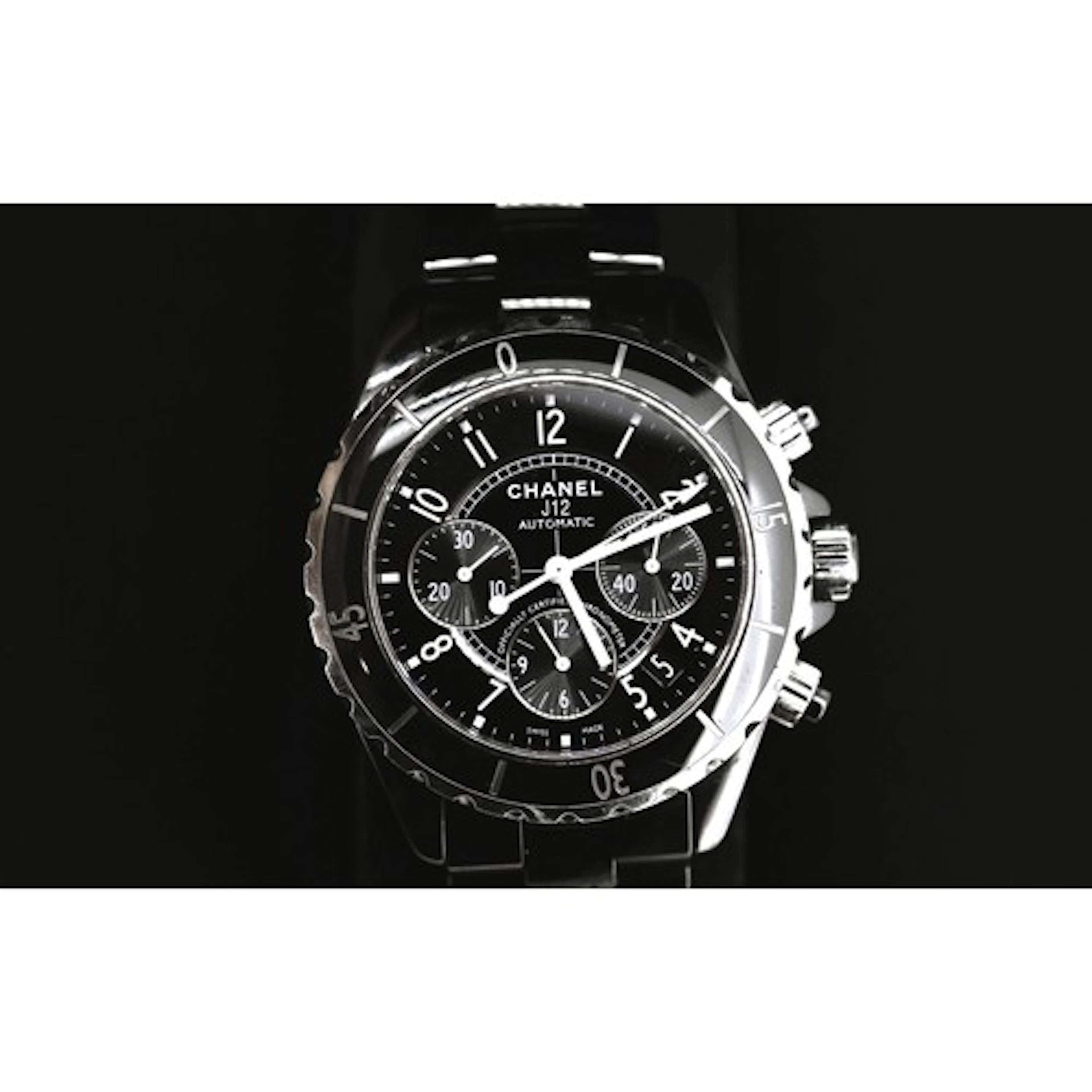 Chanel J12 Automatic Swiss Made Wristwatch, Black Highly Res...