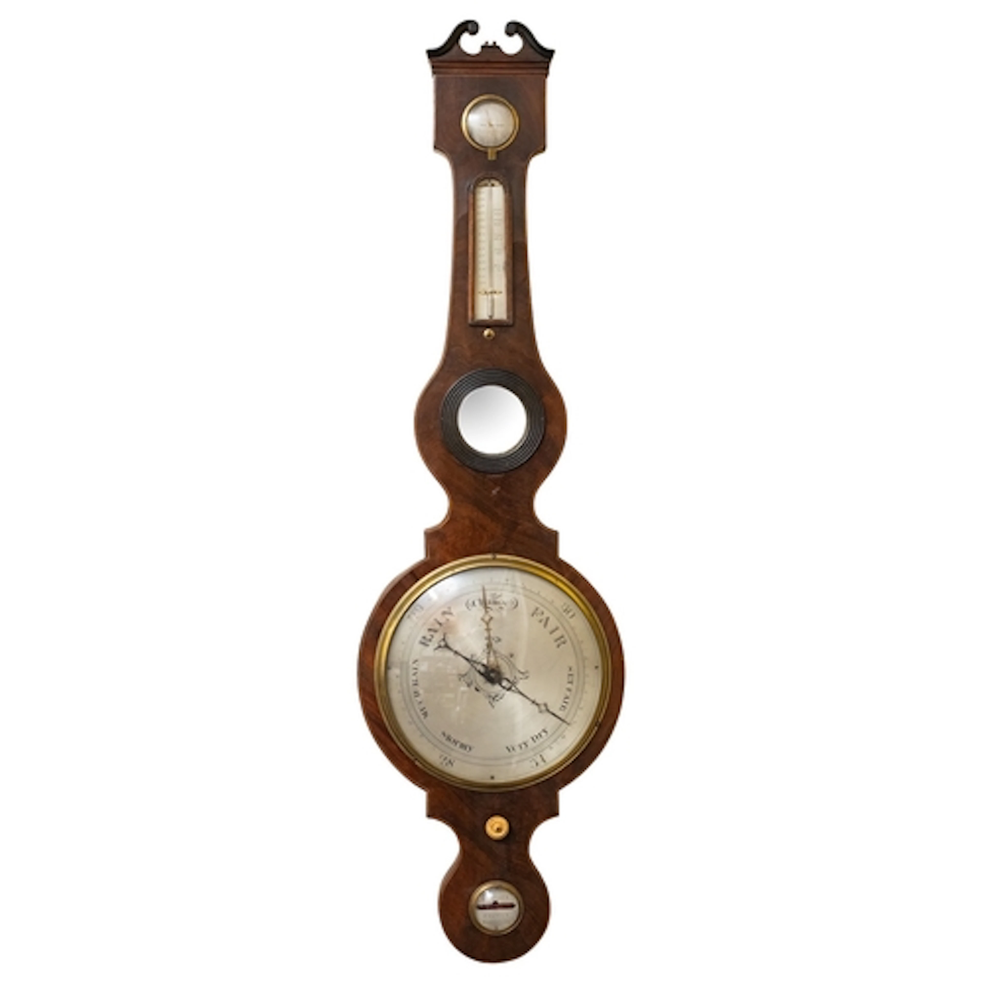 D. Luvate, Preston, a mahogany wheel barometer the eight-inc...