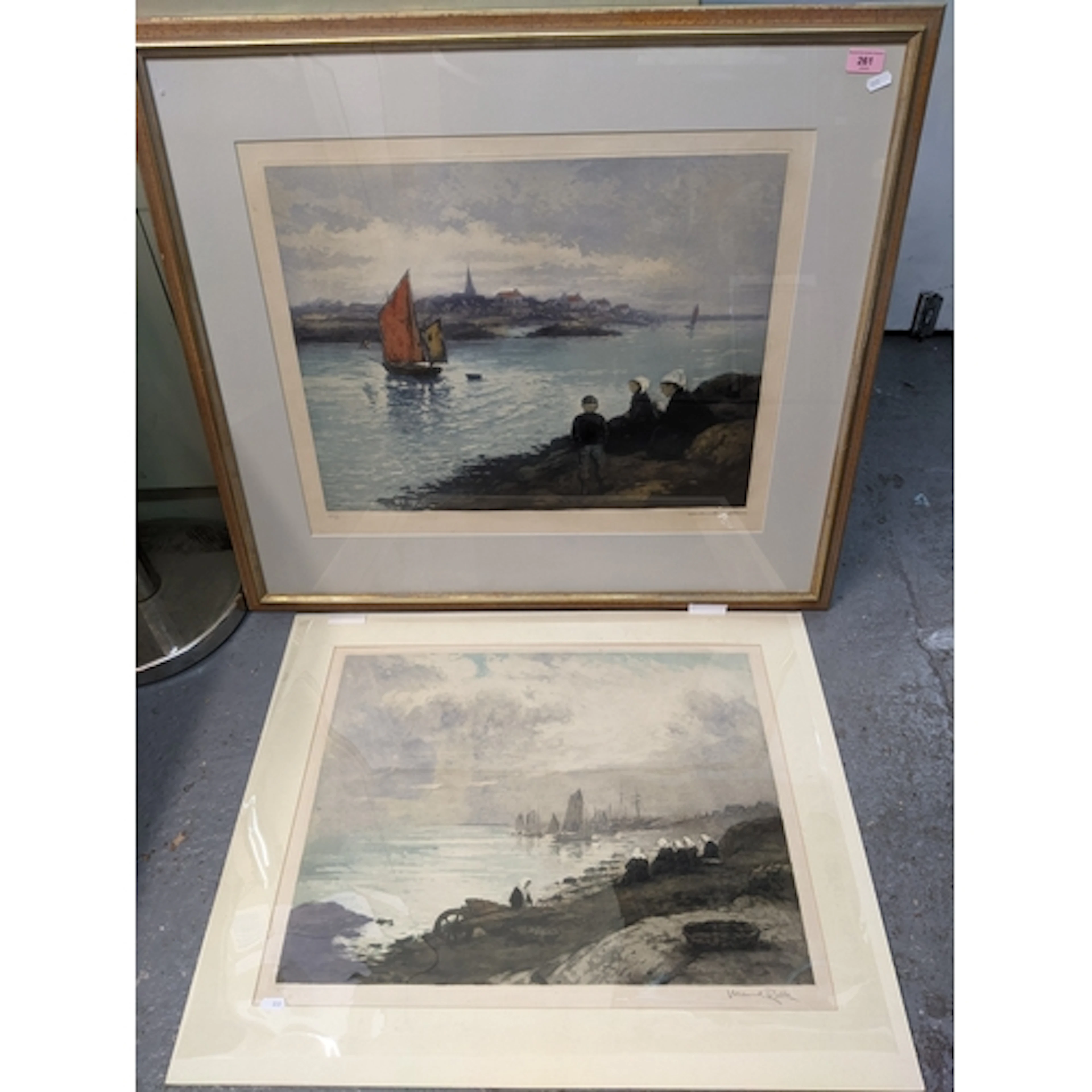 Manuel Robbe (1872-1936) - Two aquatints -'La Baie de L'Armo...