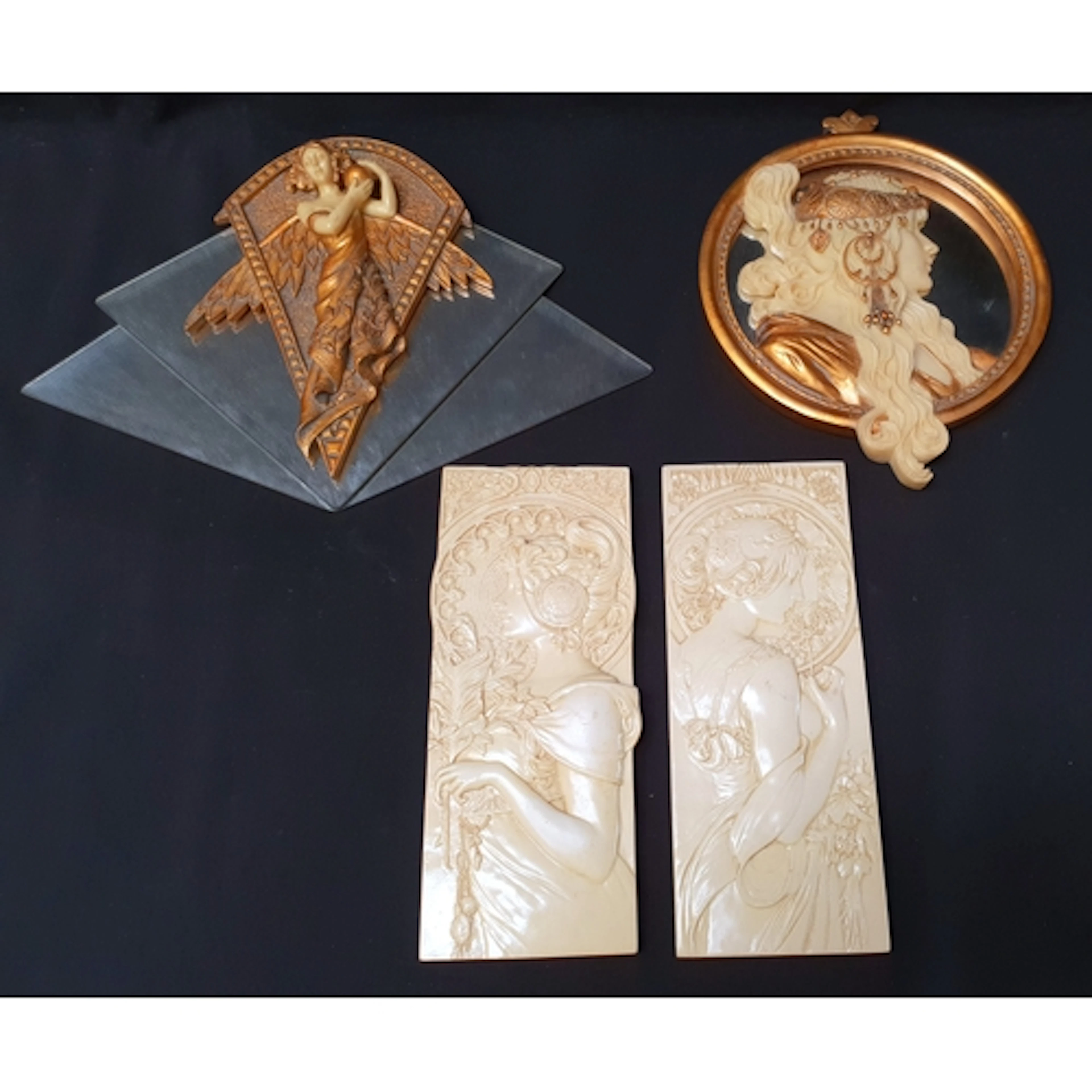 SELECTION OF ART NOUVEAU STYLE DECORATIVE COLLECTABLES incl...