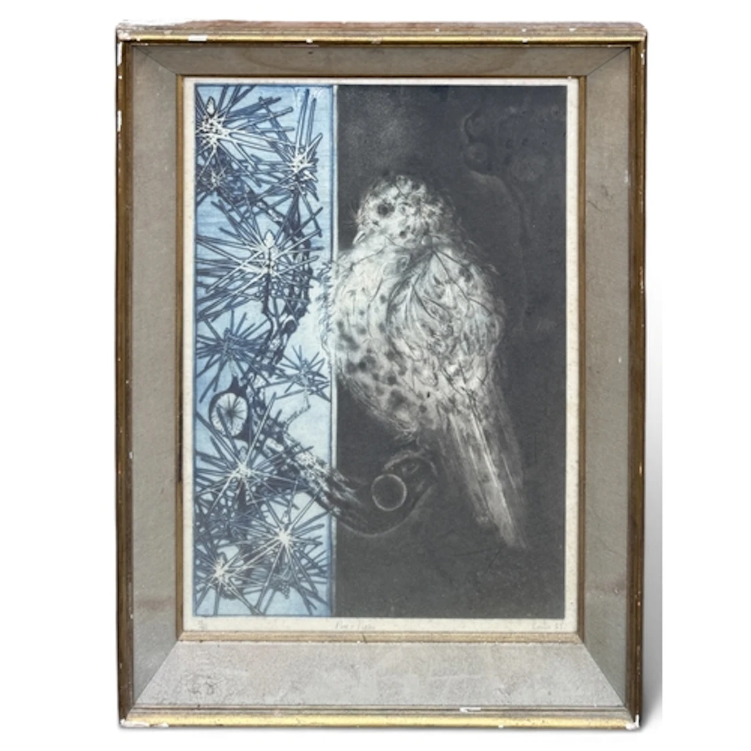 JACK COUTU (BRITISH 1924-2017): PINE AND PIGEON Etching and ...