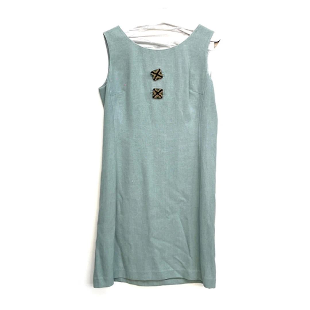 A Ronit Zilkha silk dress in a white, green and purple print...