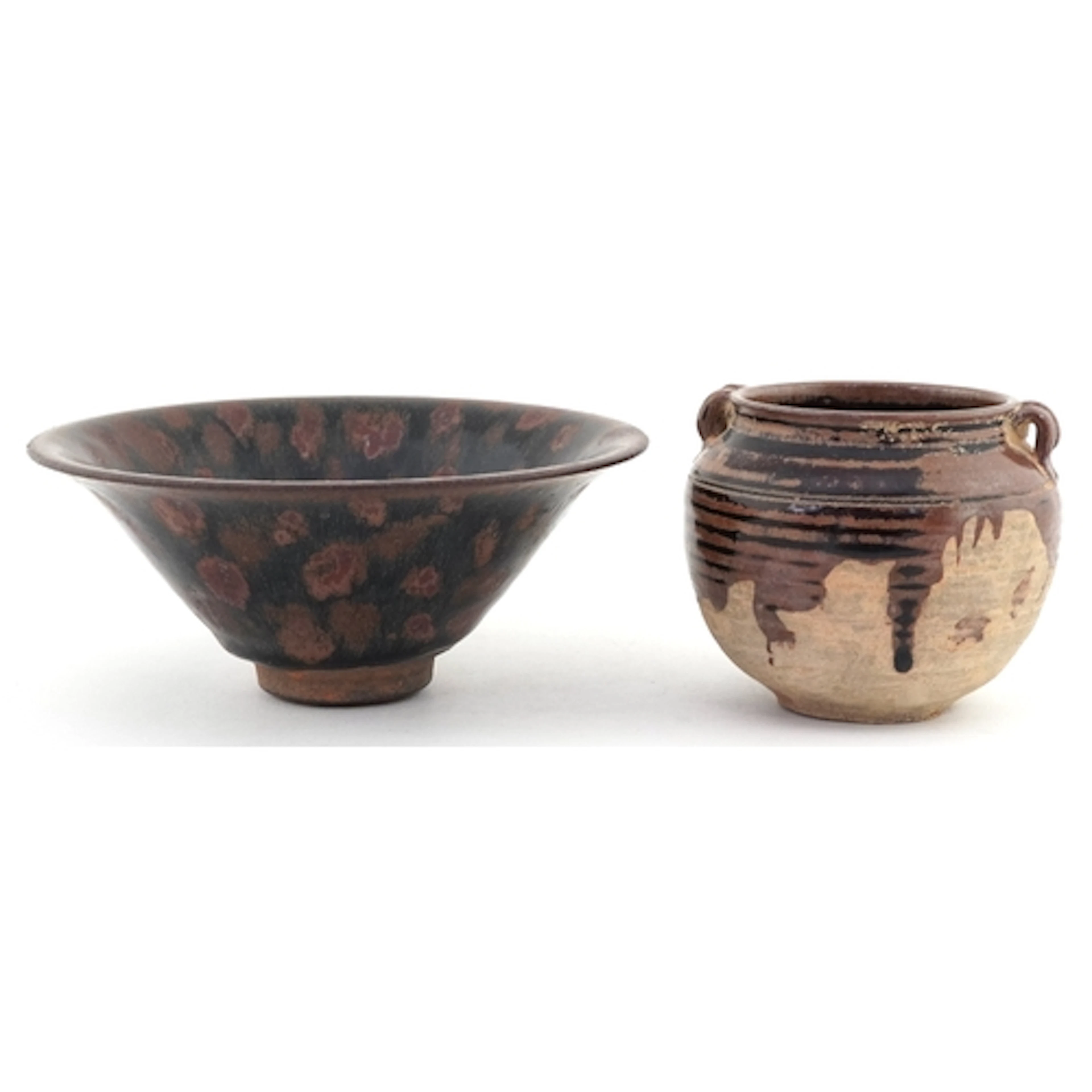 Chinese black glazed Song dynasty style jizhou tea bowl havi...