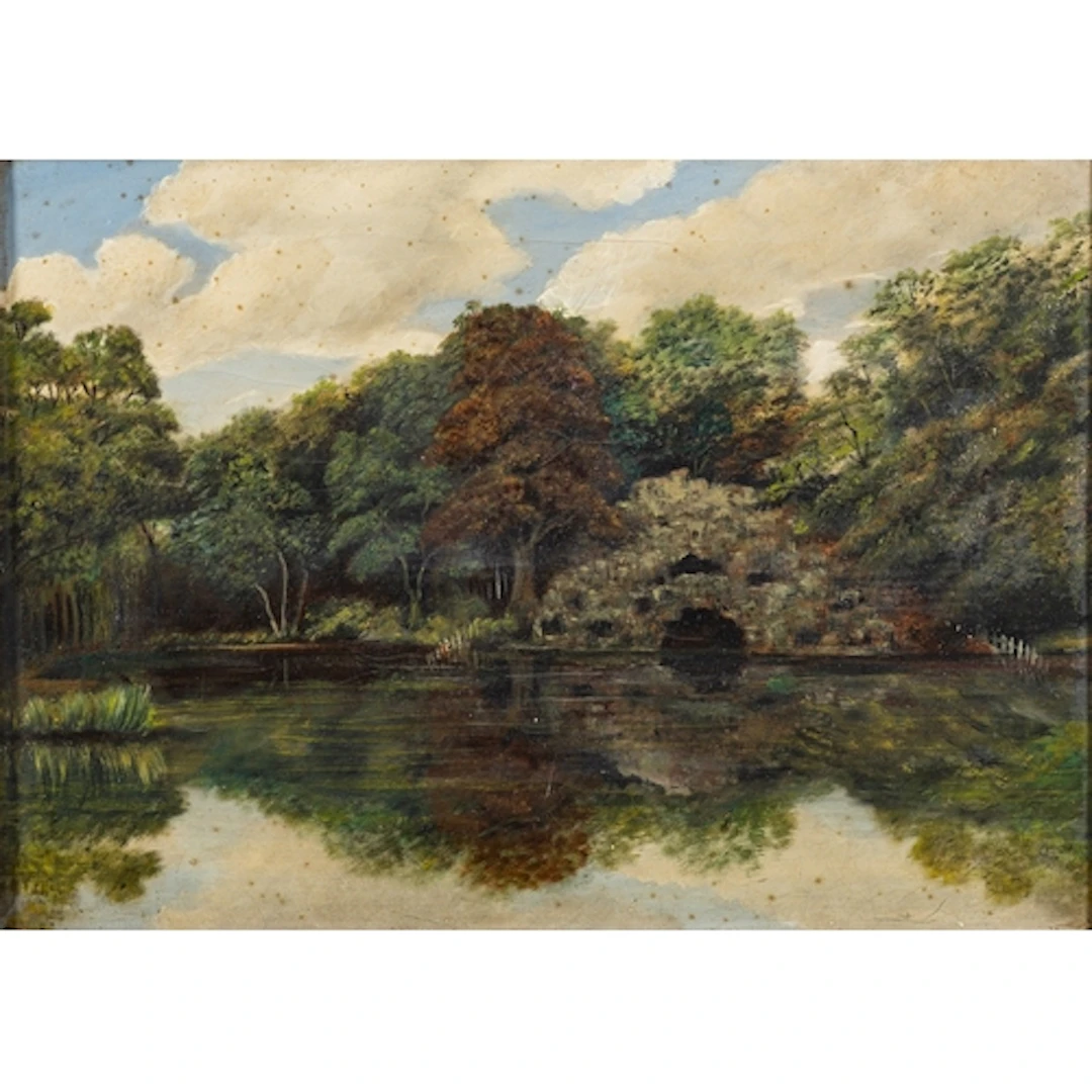 Late 19th or early 20th Century British school - A river lan...