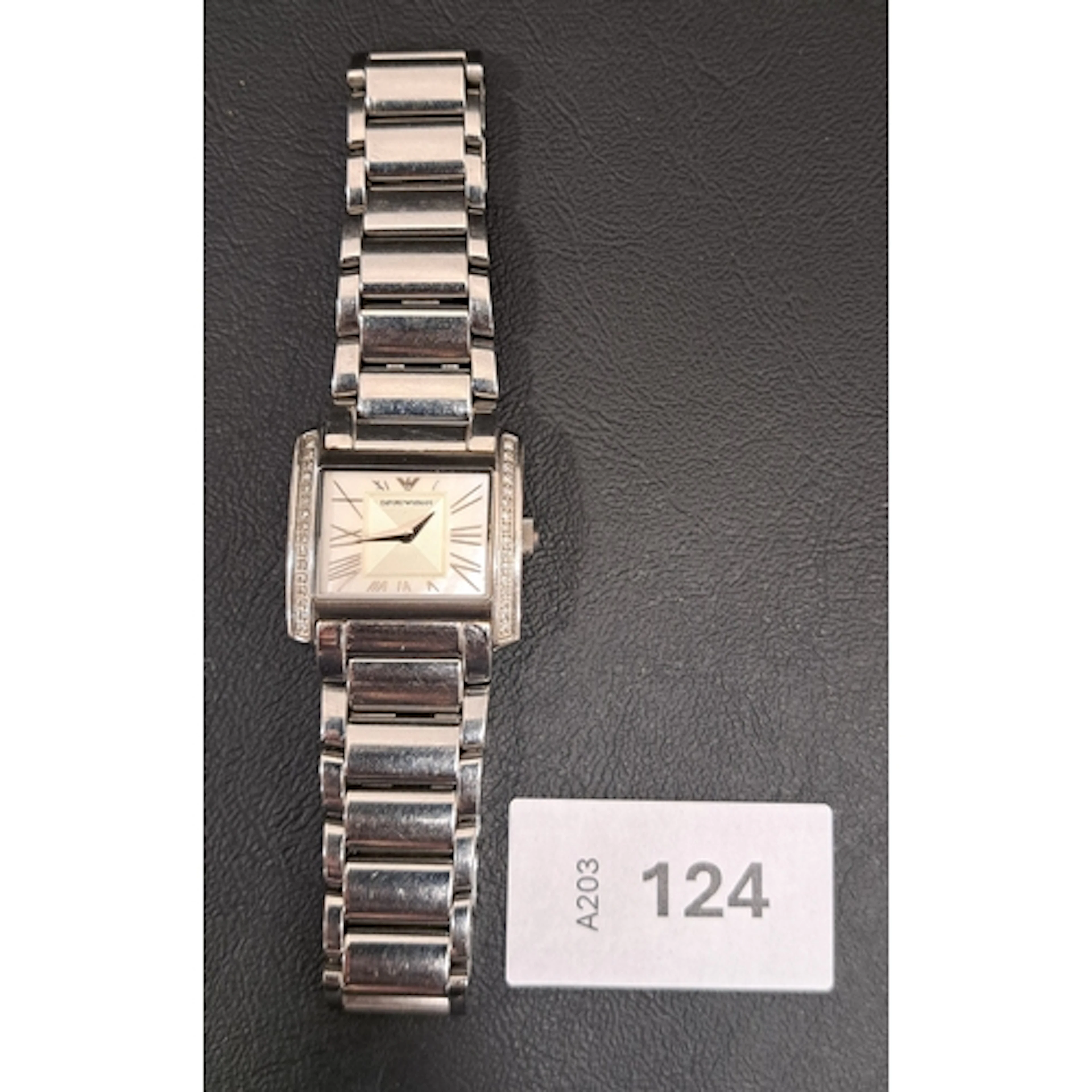 EMPORIO ARMANI WRISTWATCH WITH STAINLESS STEEL BRACELET the...