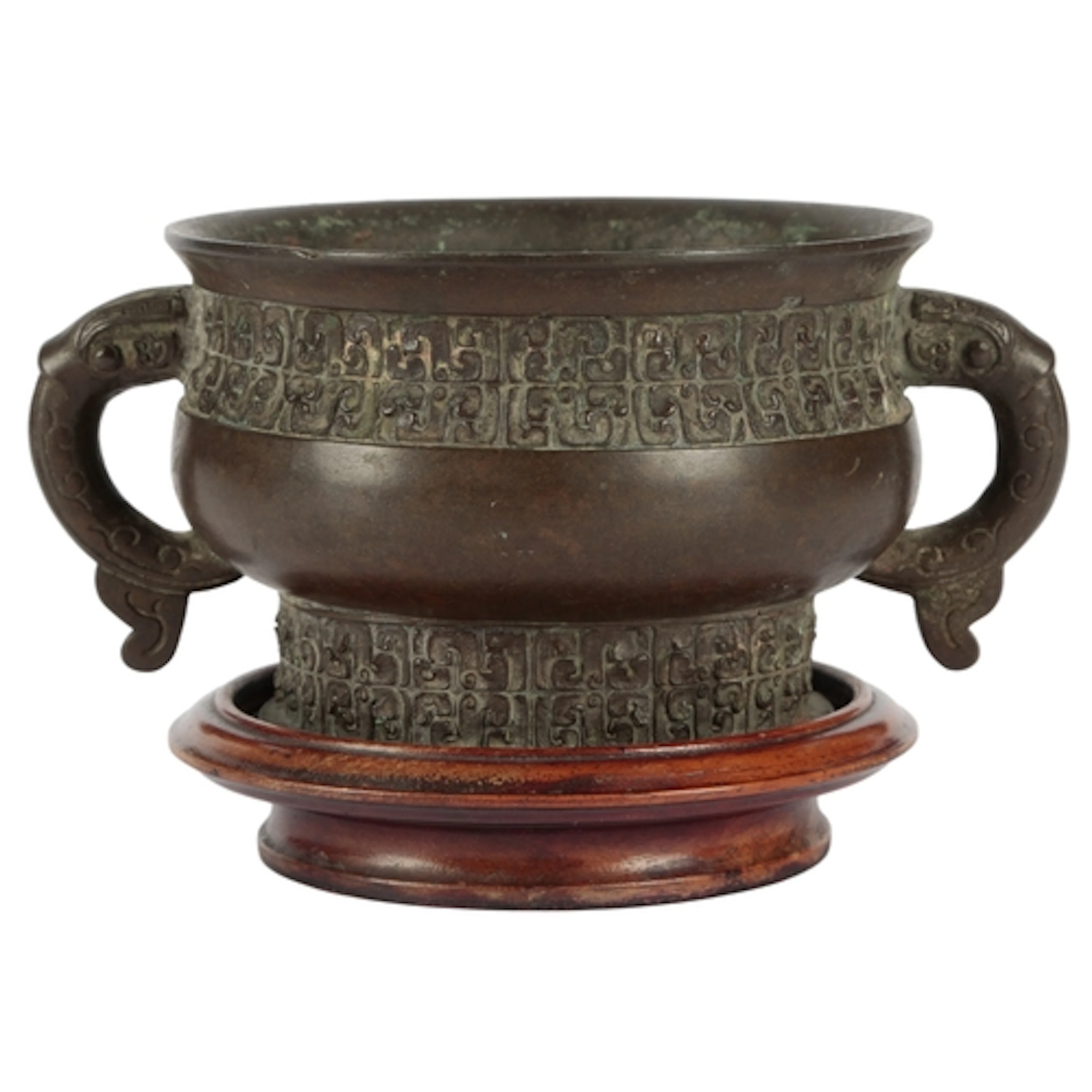 A Chinese archaistic bronze censer, gui, 16th/17th century, ...