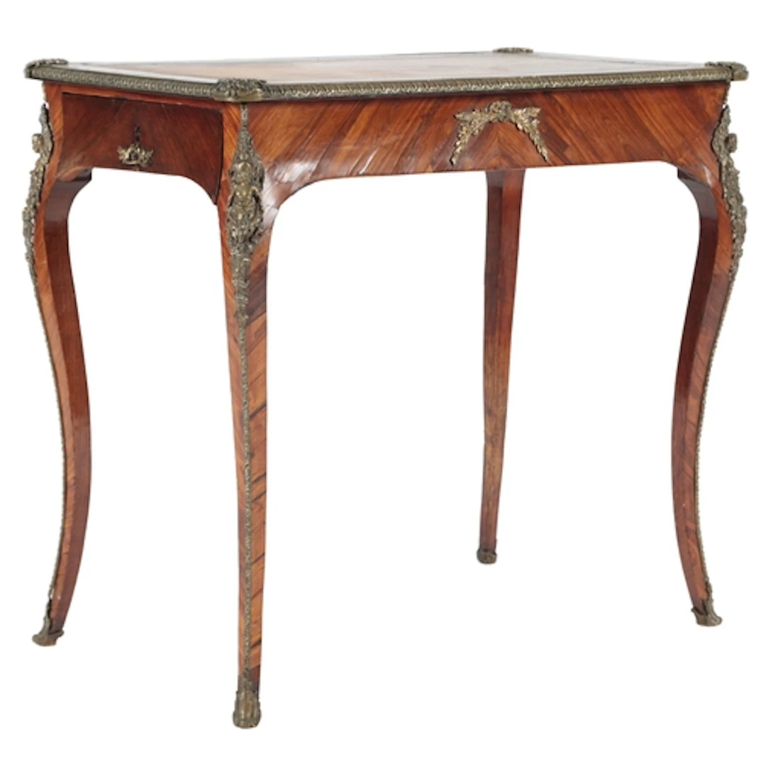 A 19th century French Transitional style banded kingwood, or...