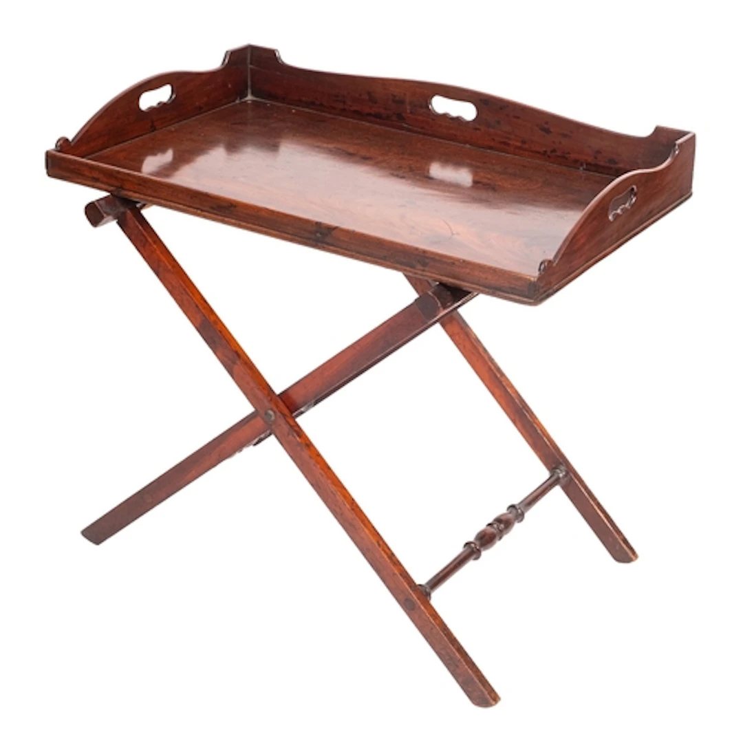 A Regency mahogany butler's tray and associated stand, early...