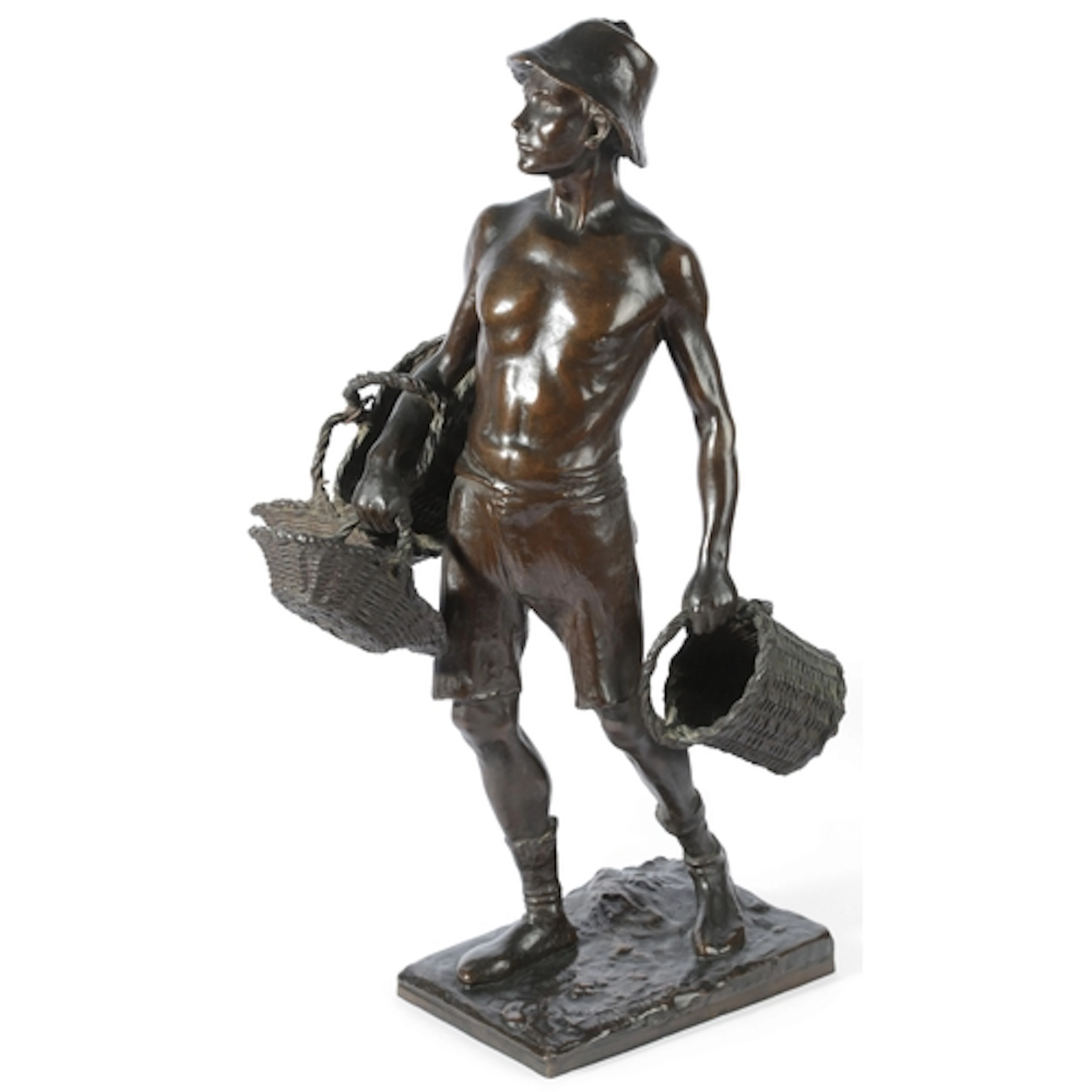 Achille Alberti (Italian, 1860-1943). A bronze figure of a h...