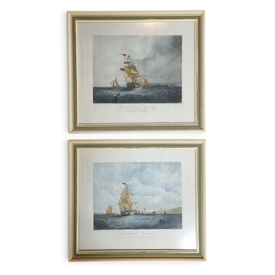 A pair of 19th Century coloured Engravings Outward Bound off...