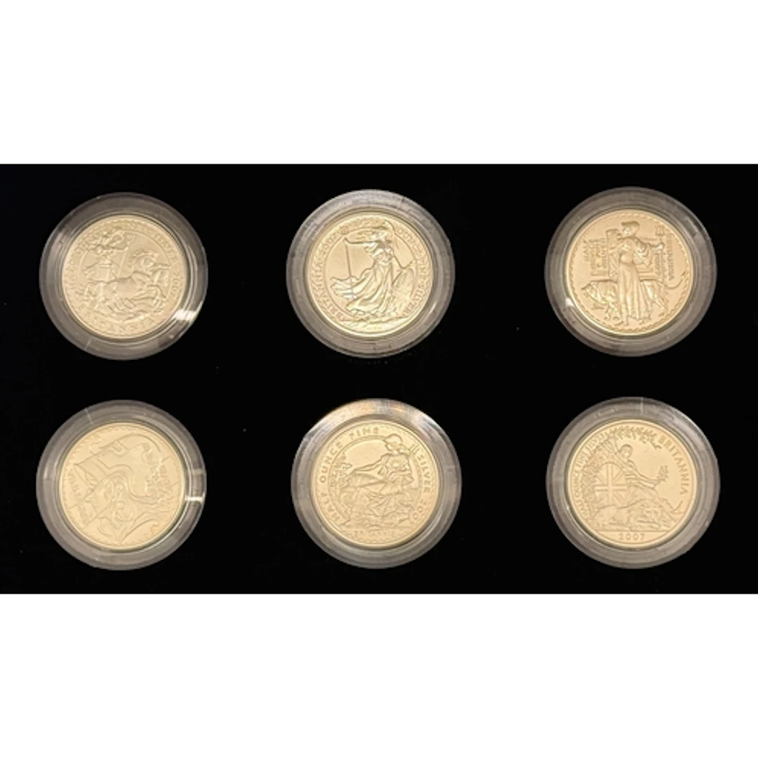 UK 2007 Britannia 20th Anniversary Silver Proof £1 Coin Coll...
