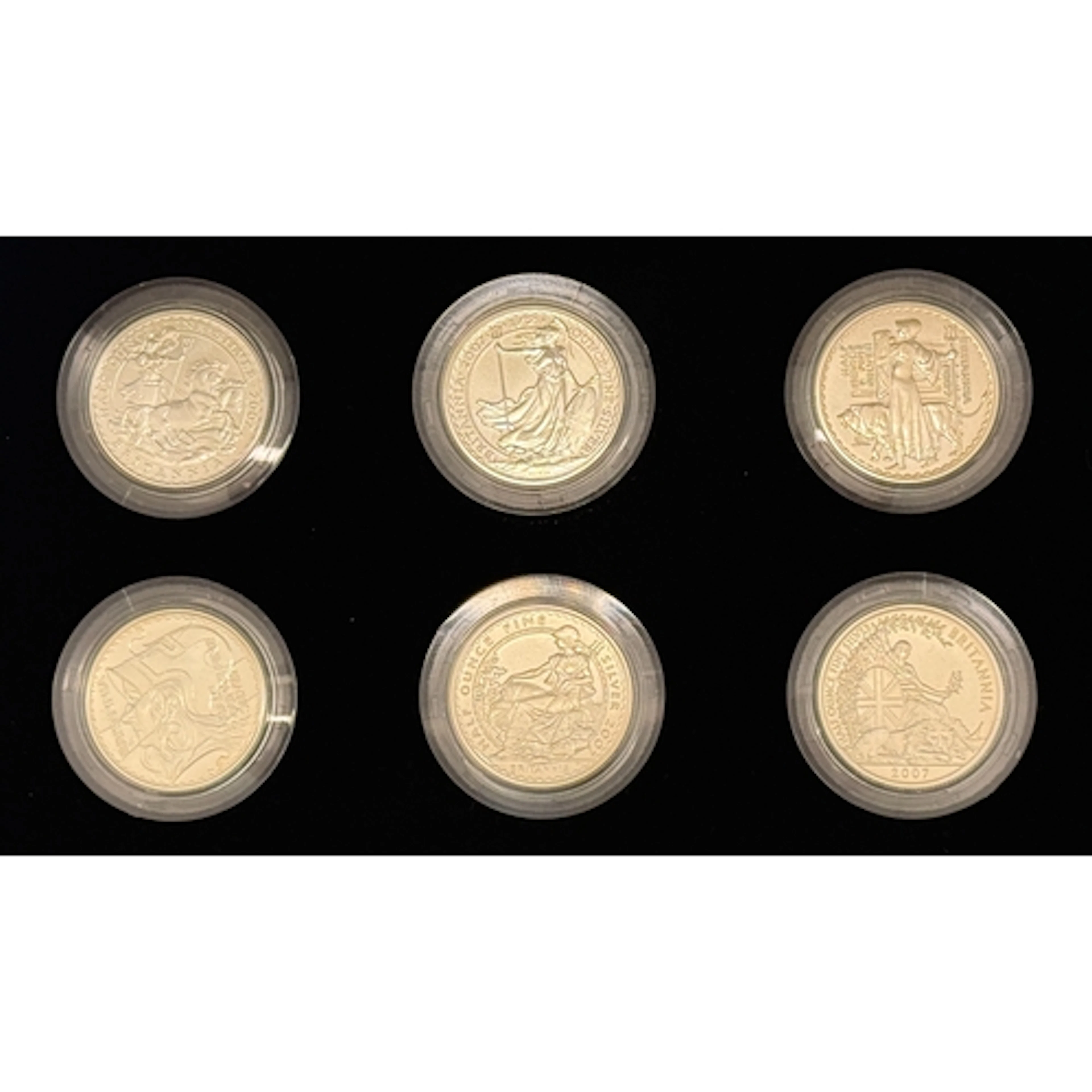 UK 2007 Britannia 20th Anniversary Silver Proof £1 Coin Coll...