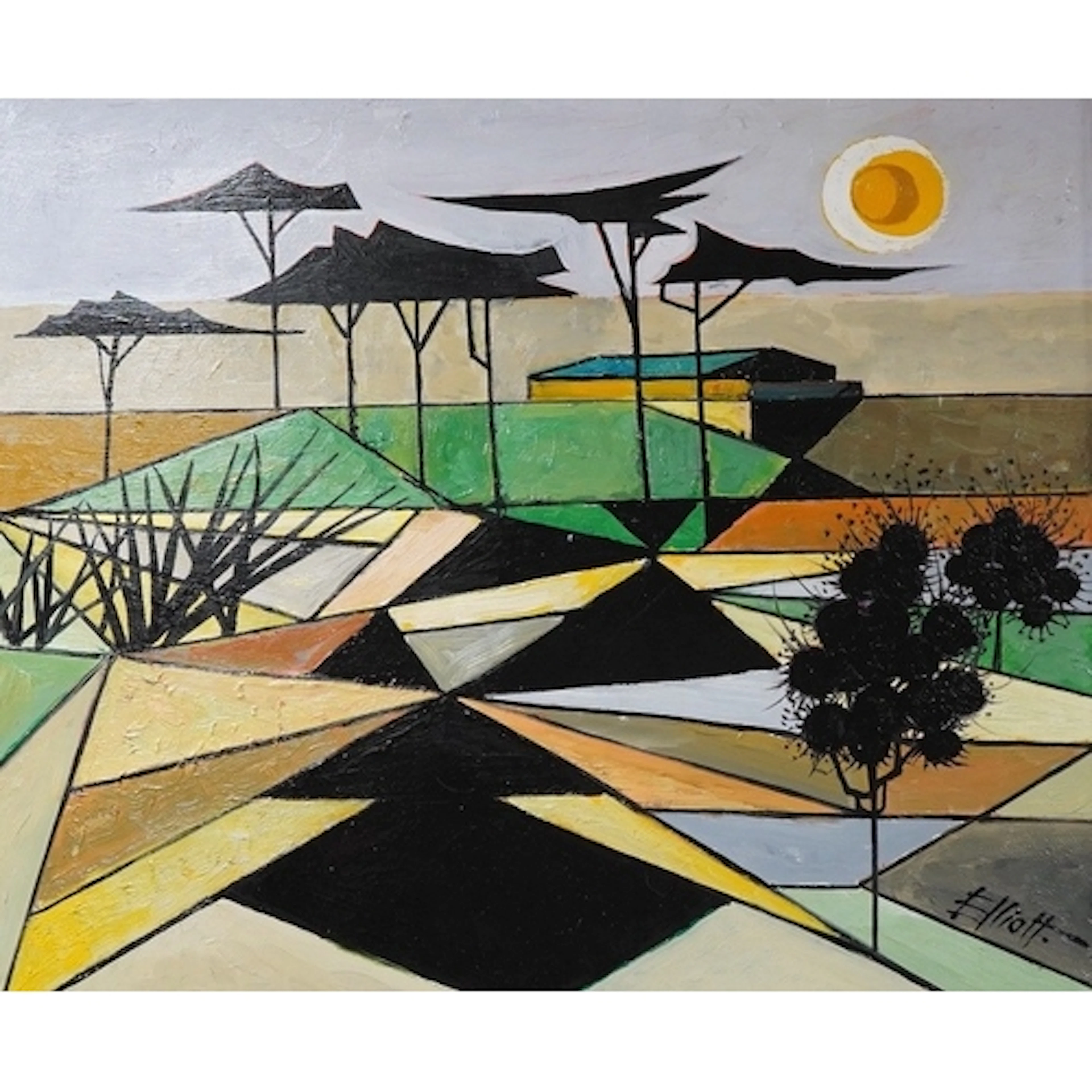 Robin Alexander Elliott (b.1936), 'The African Gold Mine', 2...