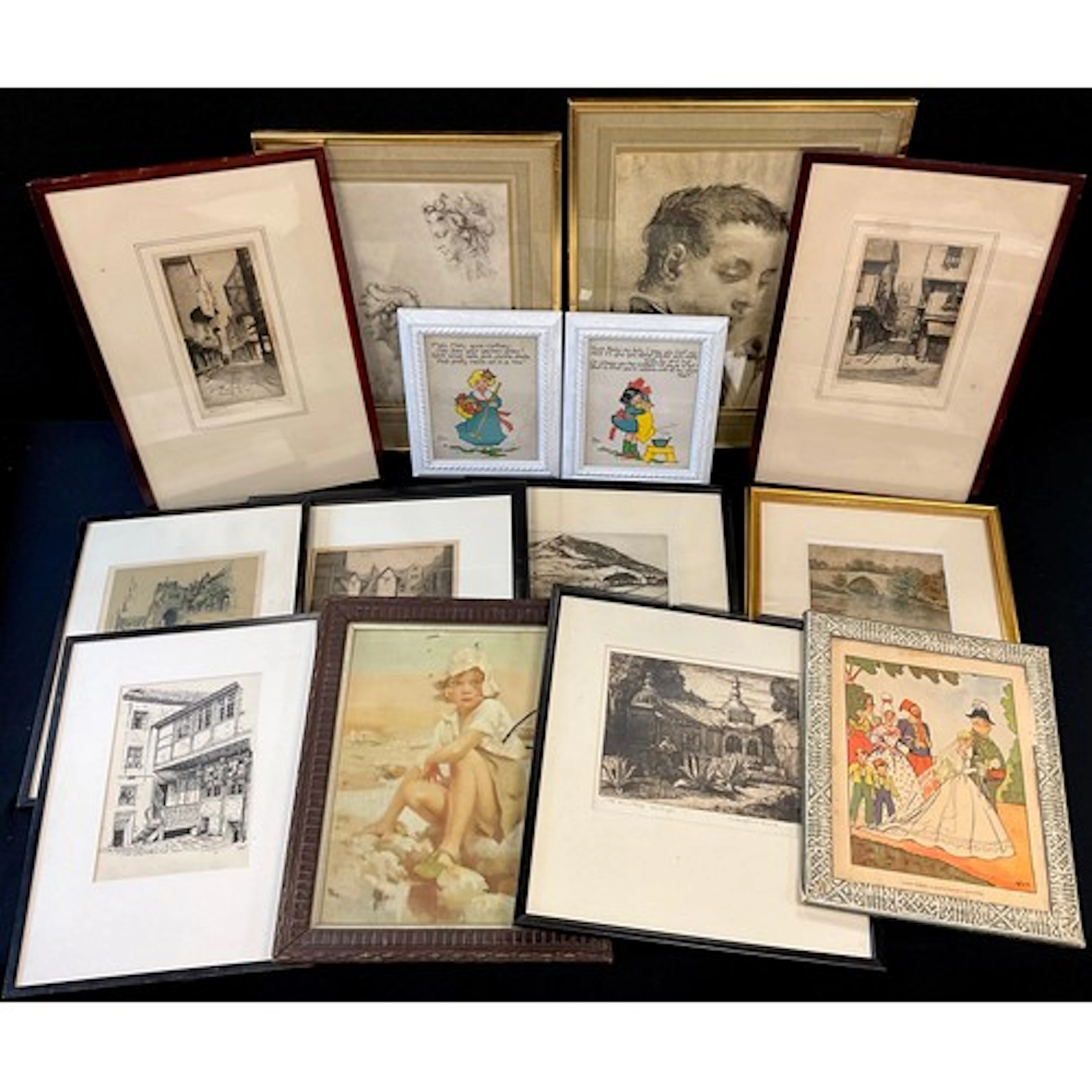 Pictures and prints - Reginald Green, etching ‘The Shambles,...