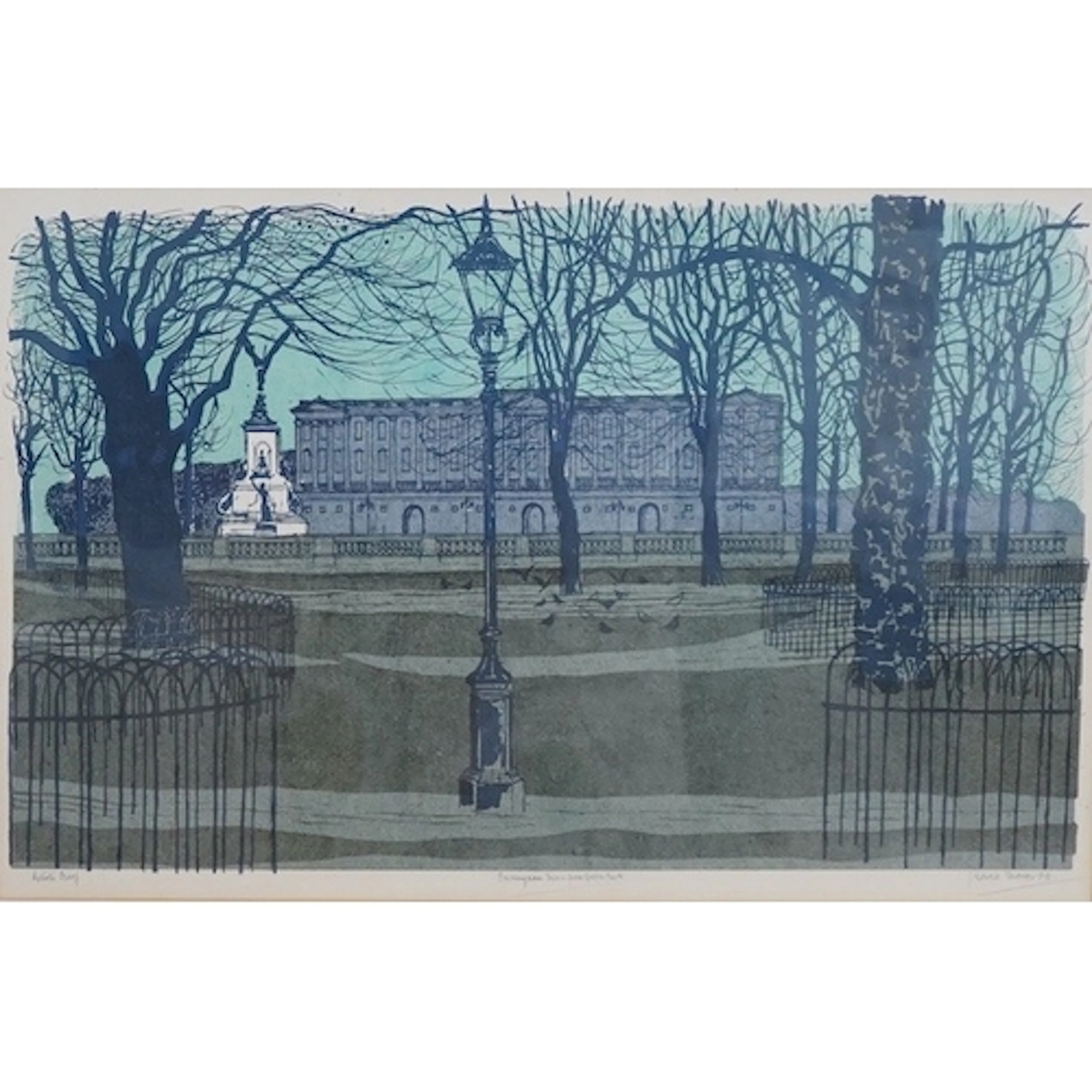 Robert Tavener (1920-2004), 'Buckingham Palace from Green Pa...