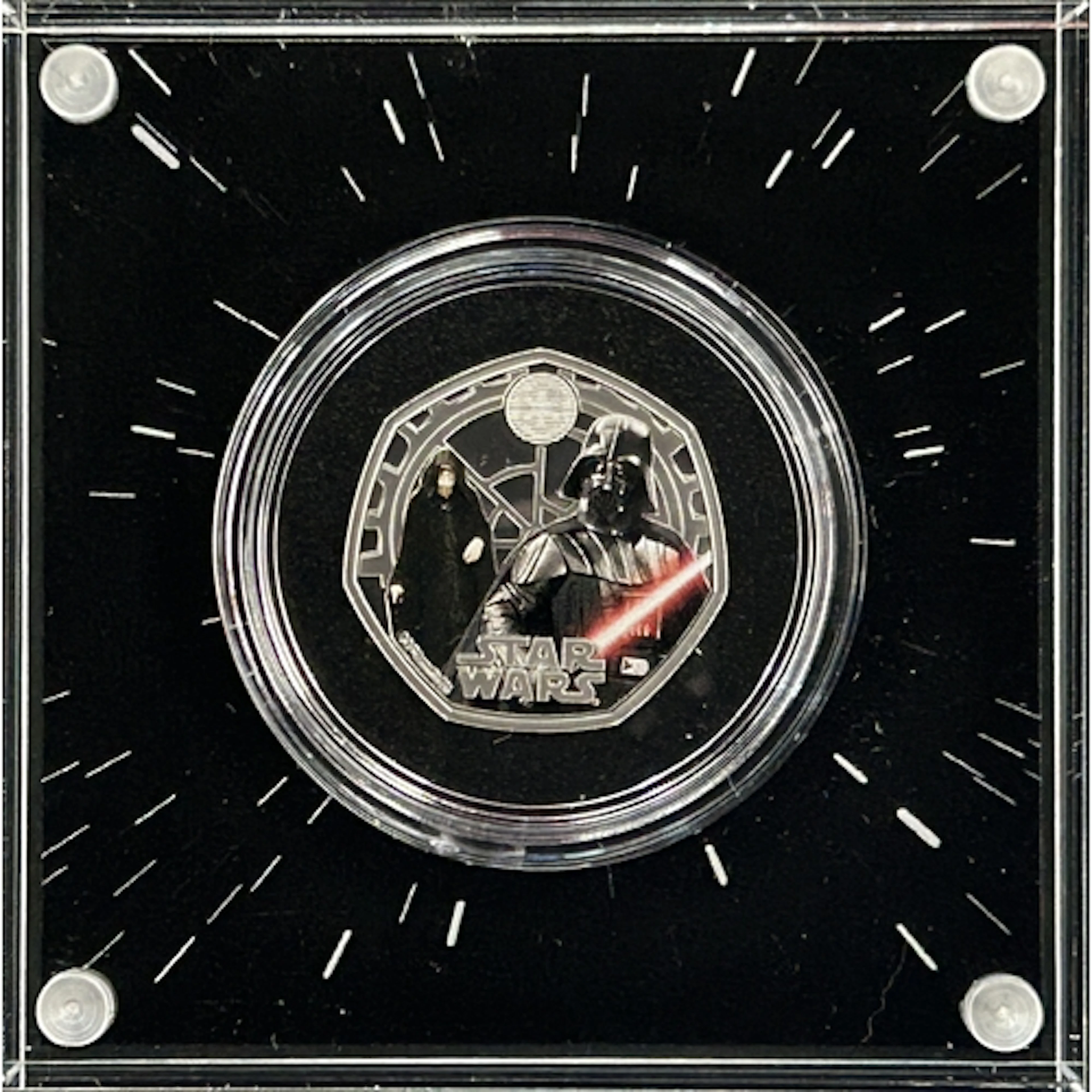 2023 UK King Charles III pair of silver proof colourised 50p...