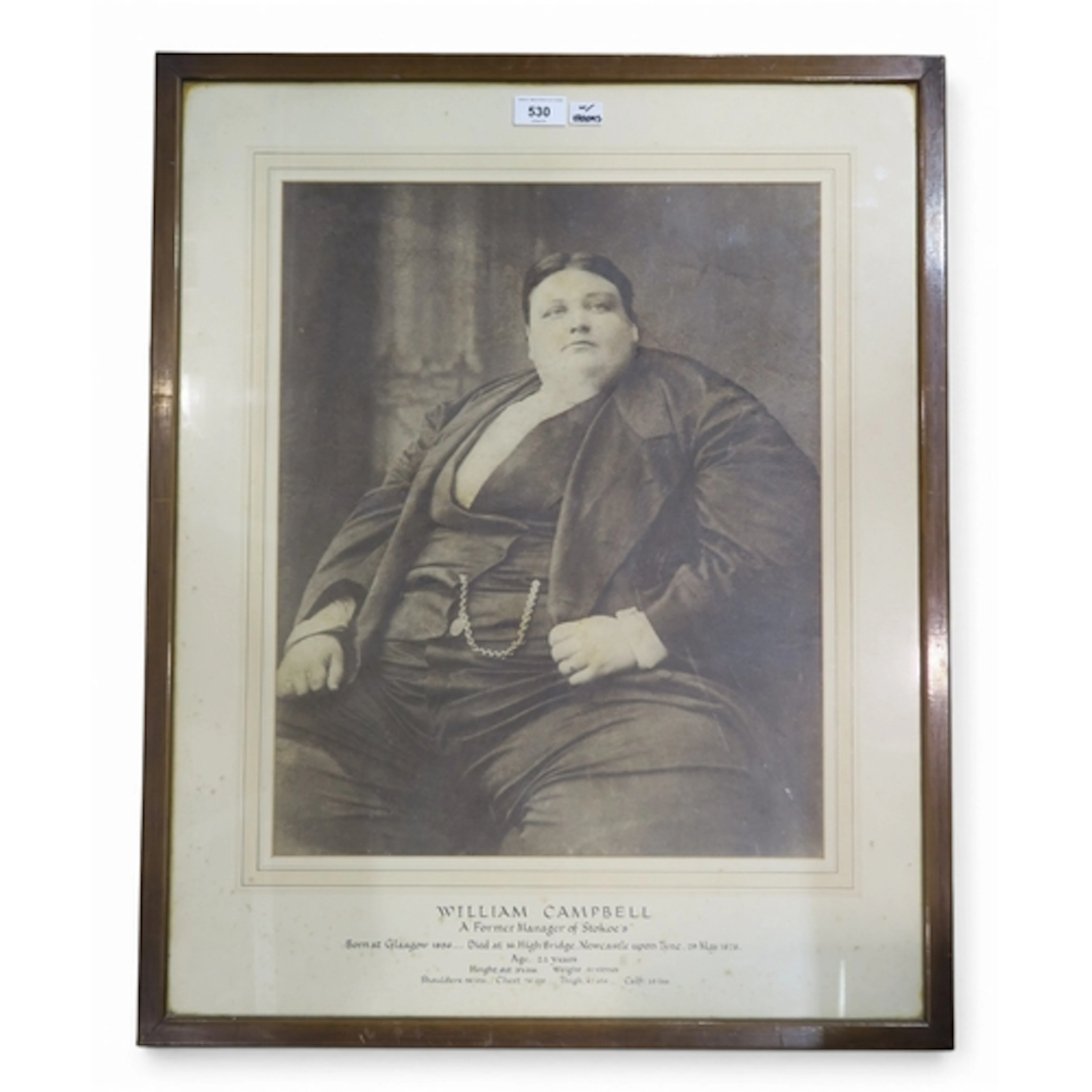 A photographic portrait of William Campbell, A Former Manage...