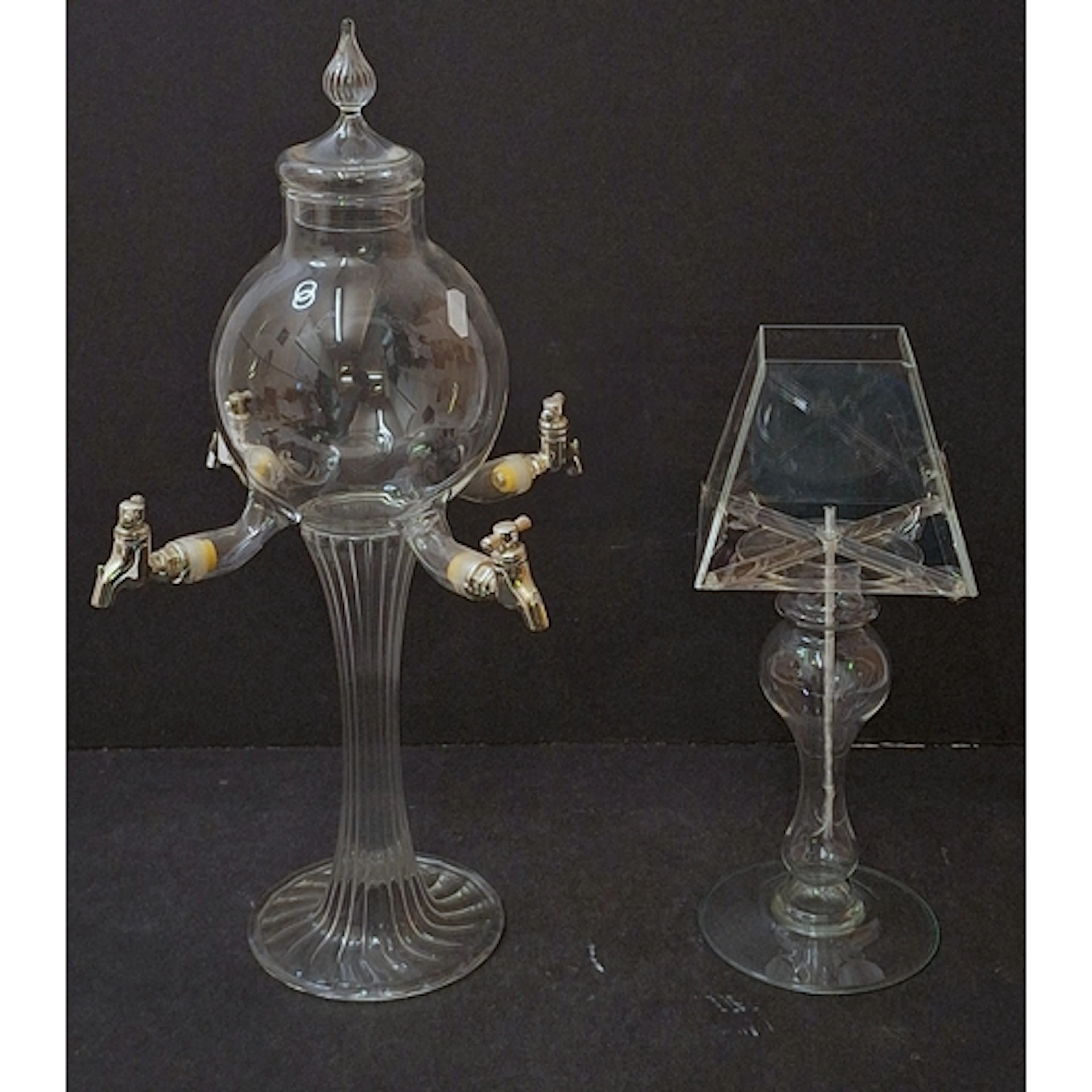 Absinthe Fountain Bubble with 4 spigots, approx. 43cm H & la...