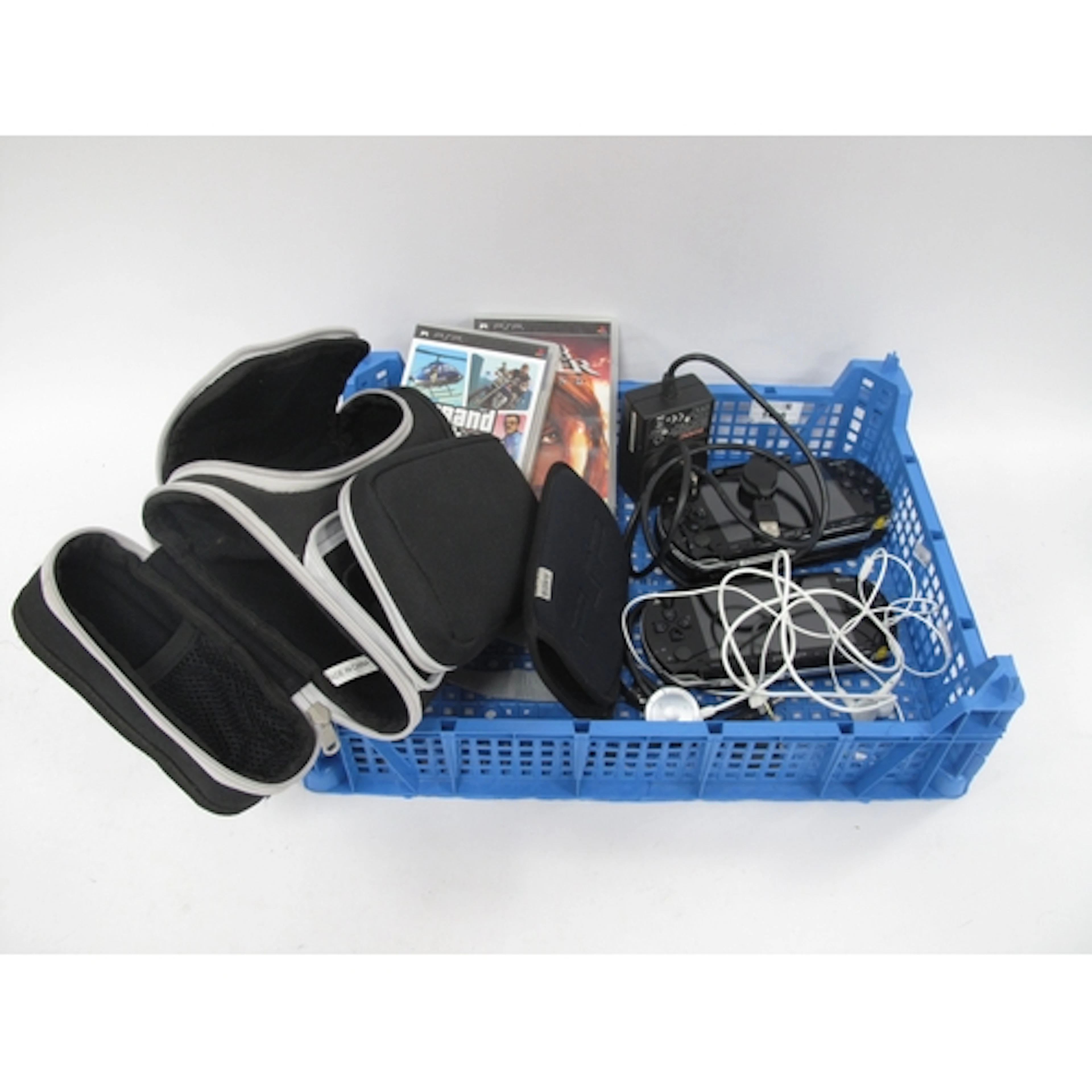 Sony PSP Handheld Gaming Console(2) with related led carry b...
