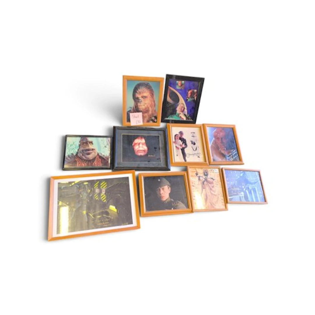 10 x Star Wars signed photos and artwork. Signatories inc. P...