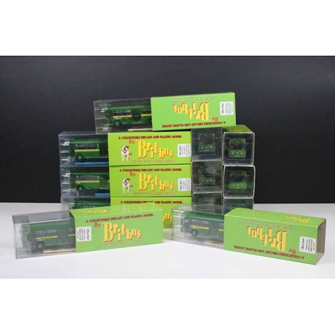 12 Boxed Britbus diecast model buses to include AS2-13 AEC S...