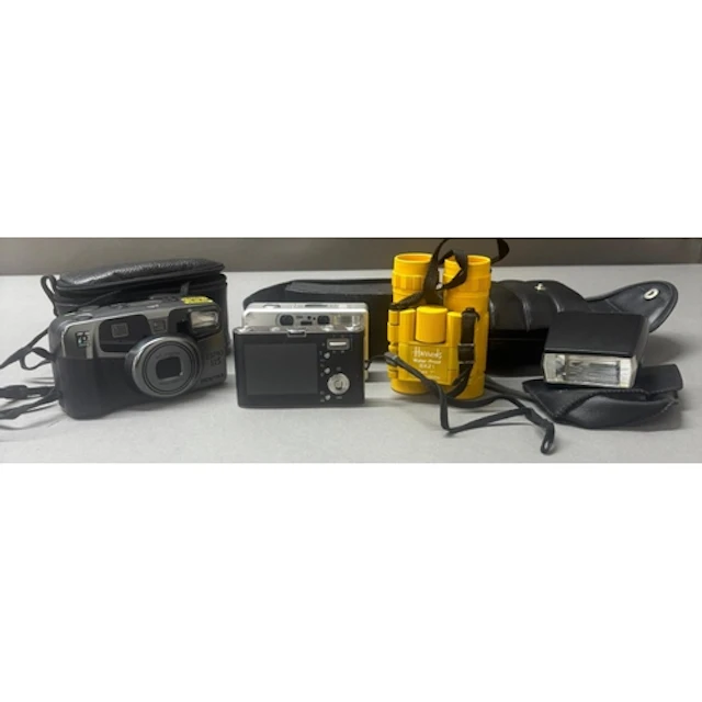 A selection of cameras to include Samsung NV3, Pentax ESP10 ...