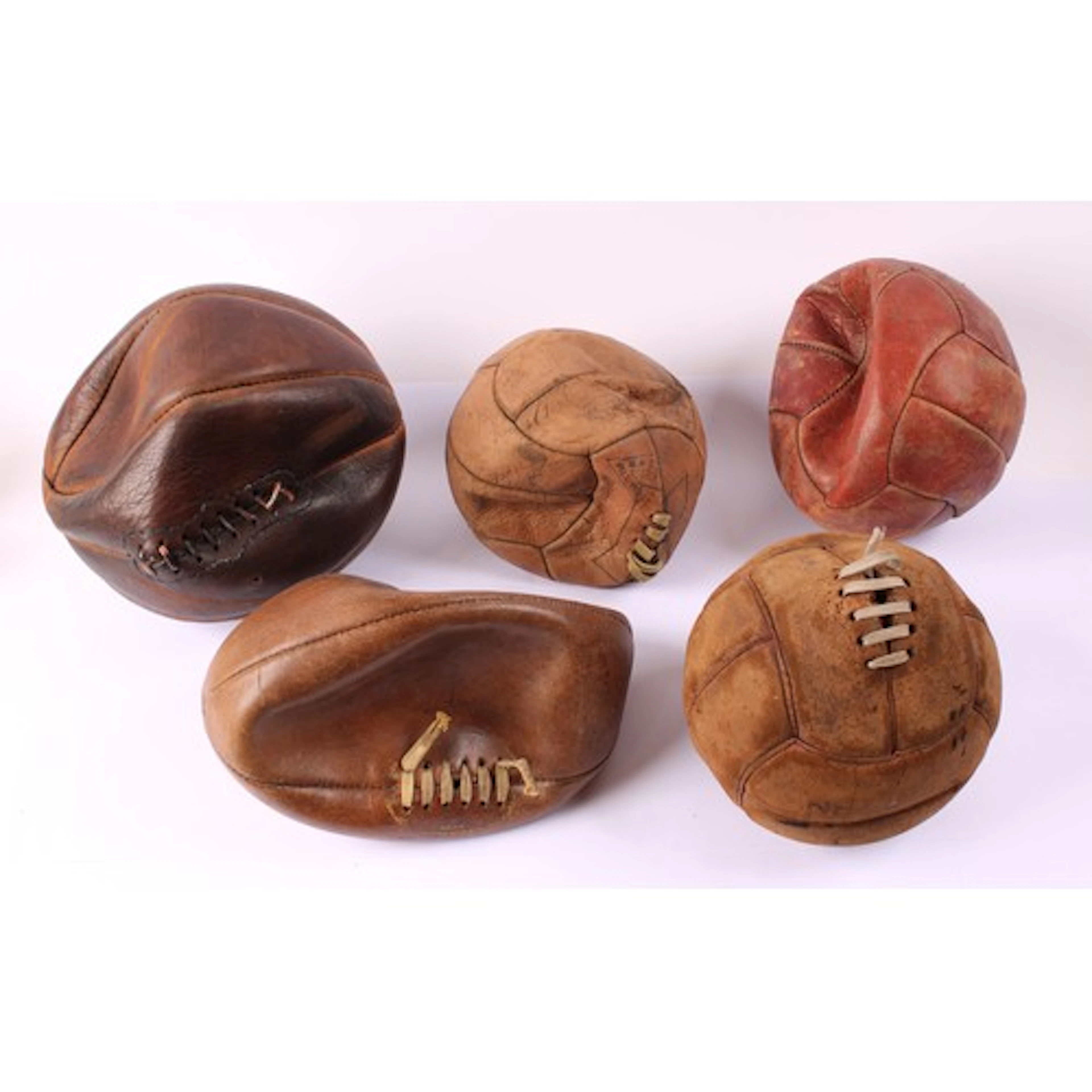 Sport - Ball Games - a Mark Cross Co leather football, mid-2...