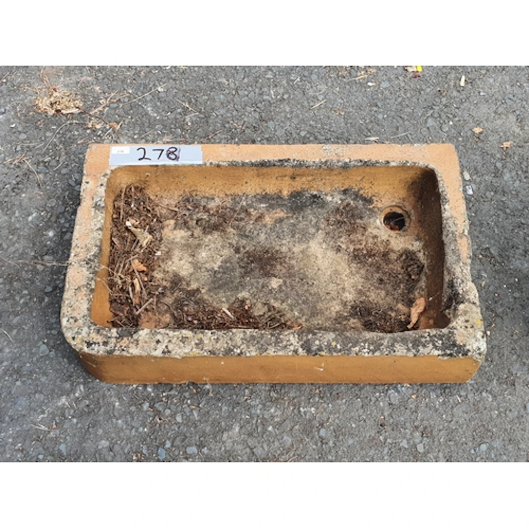 A shallow Corner Sink, 6"High x 30"Long, A/F.