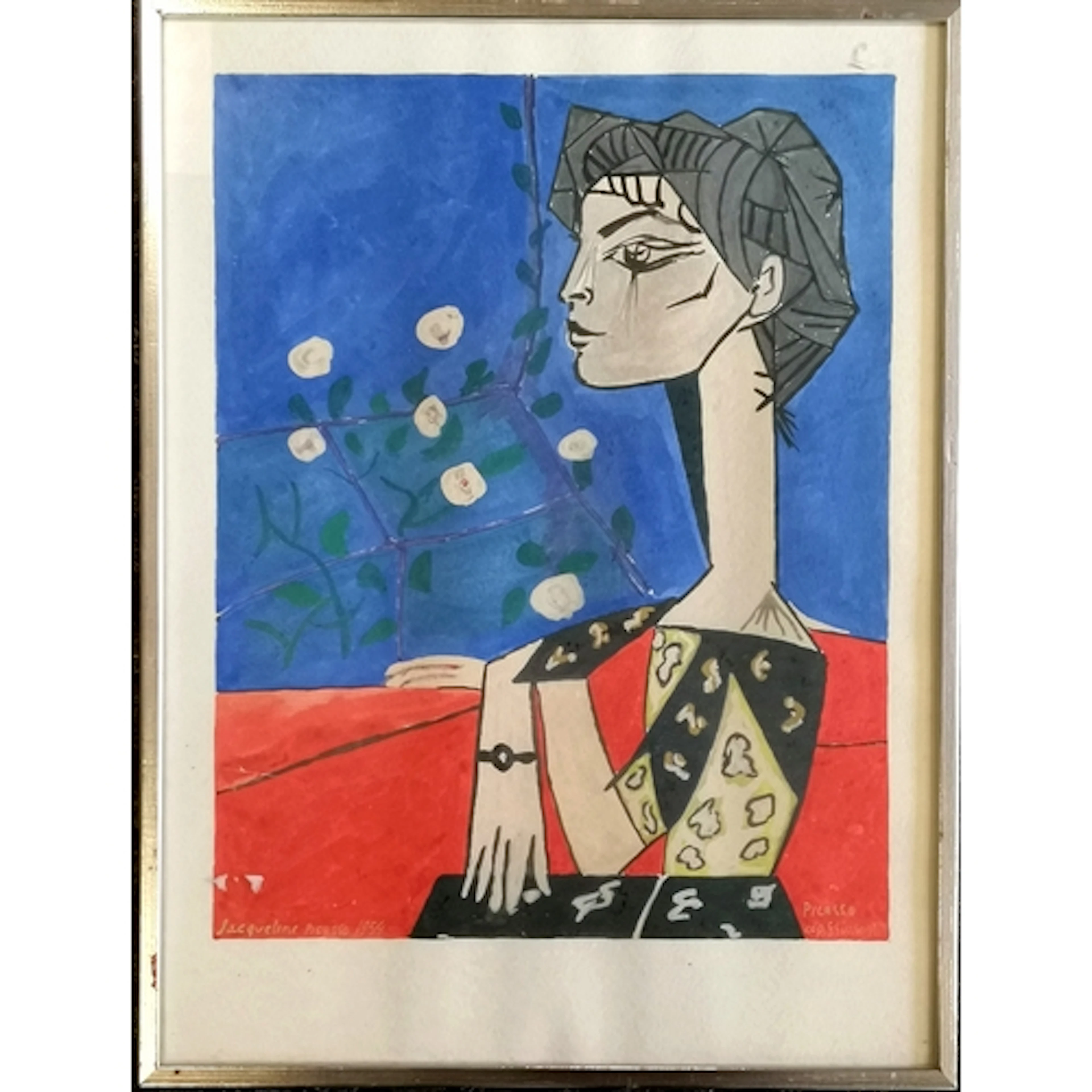 1981 Gösta Sällberg reproduction painting of 1954 'Jacquelin...