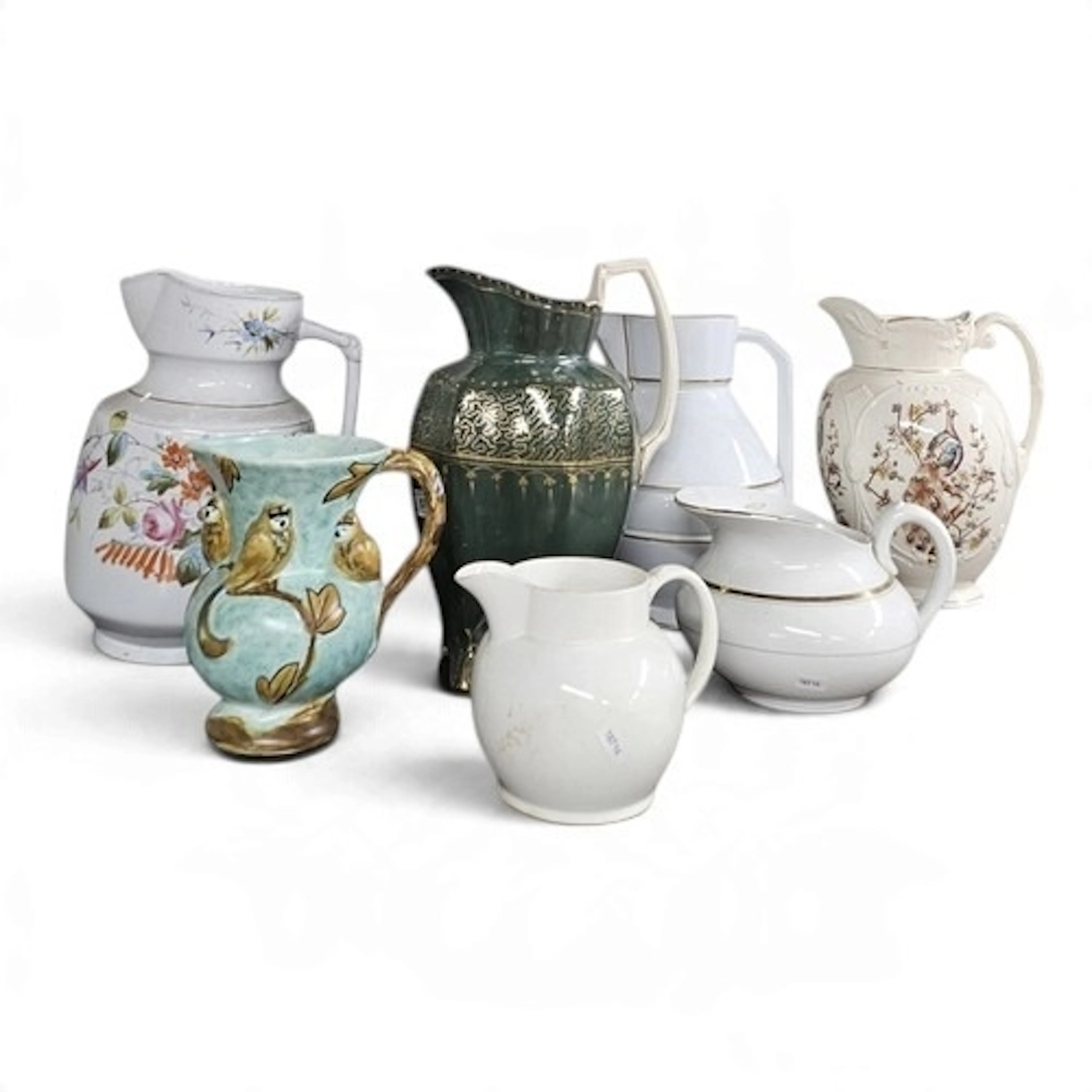 A large quantity of 19th Century and later Teawares on one s...