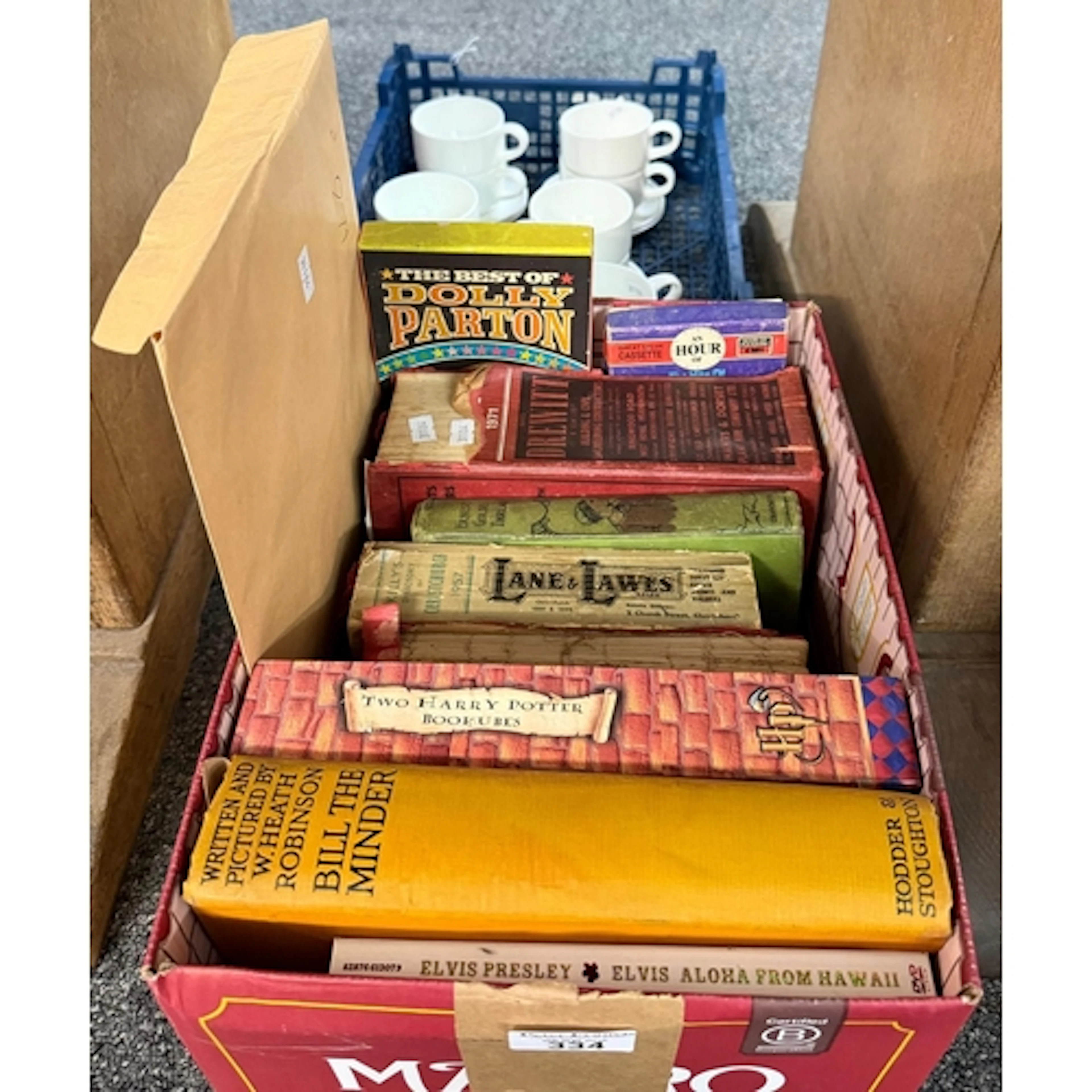 Box of mainly books to include: 'Bill The Minder' by W Heath...