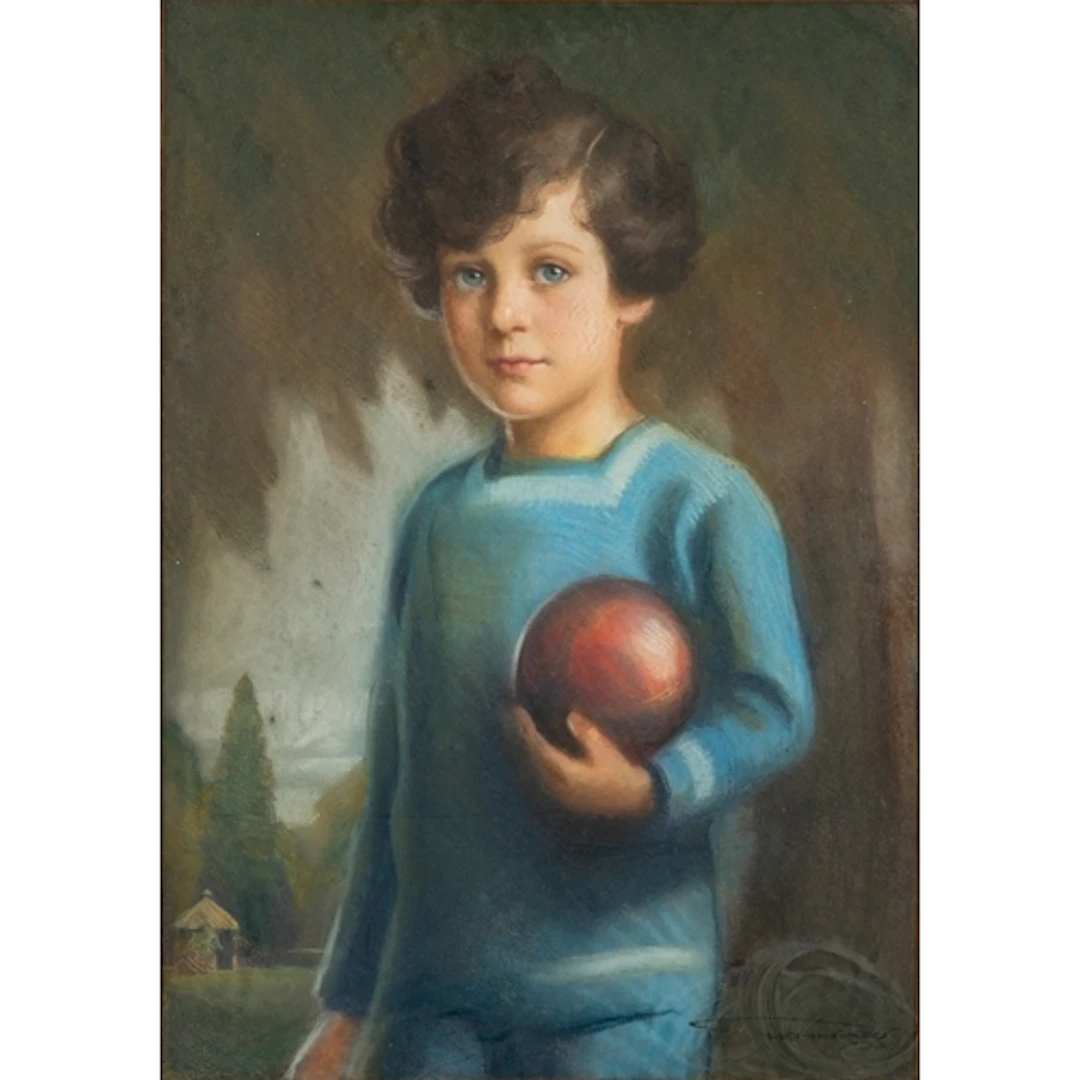 Gennari (?) (Early 20th Century) - Portrait of a boy with a ...