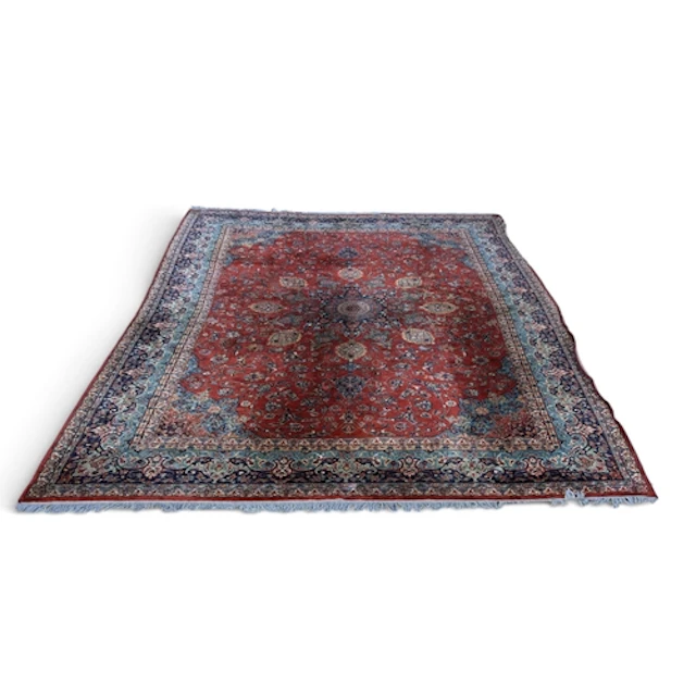 A PERSIAN WOOL CARPET 340cm x 245cm