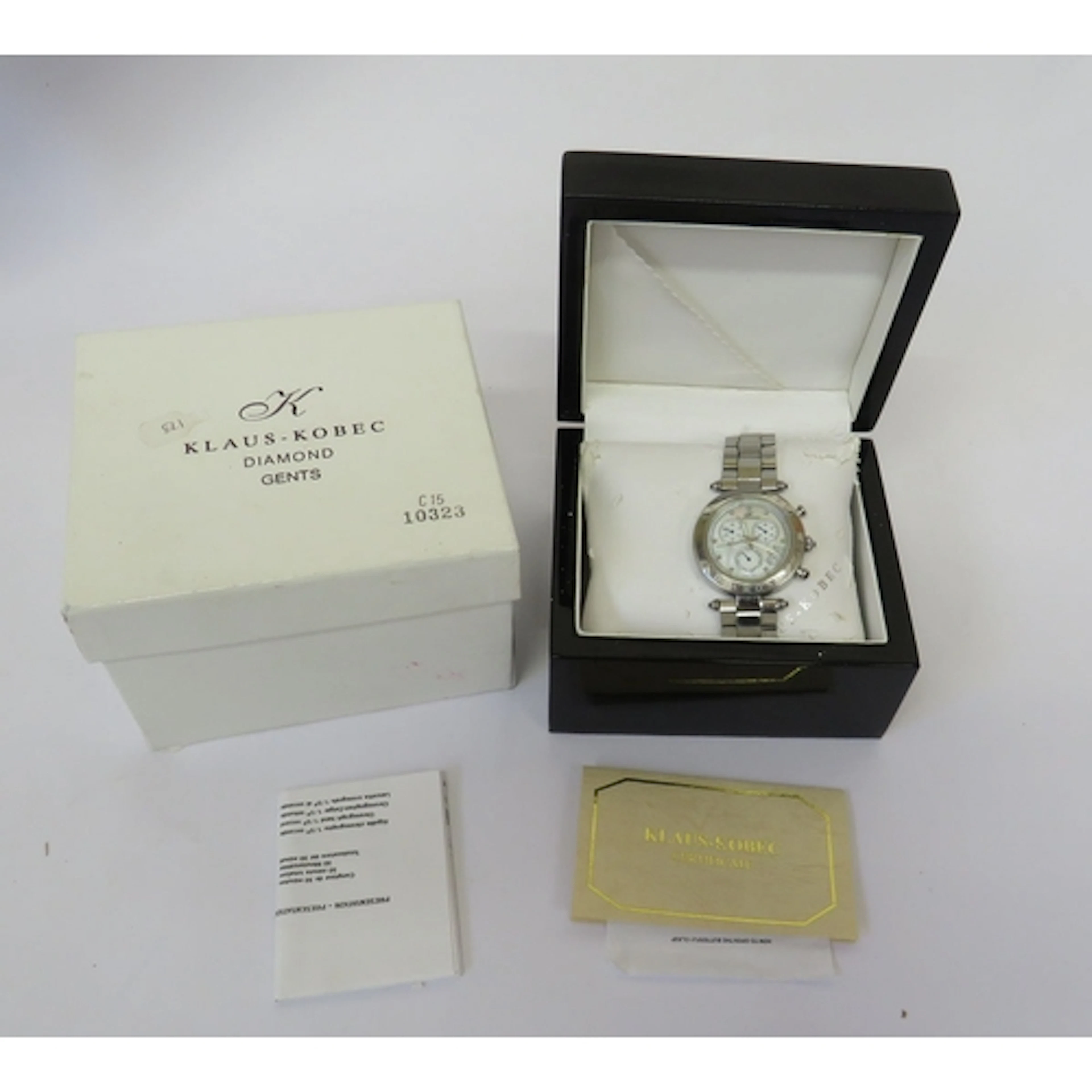 Klaus Kobec Gents Wristwatch with mother of pearl dial, day/...