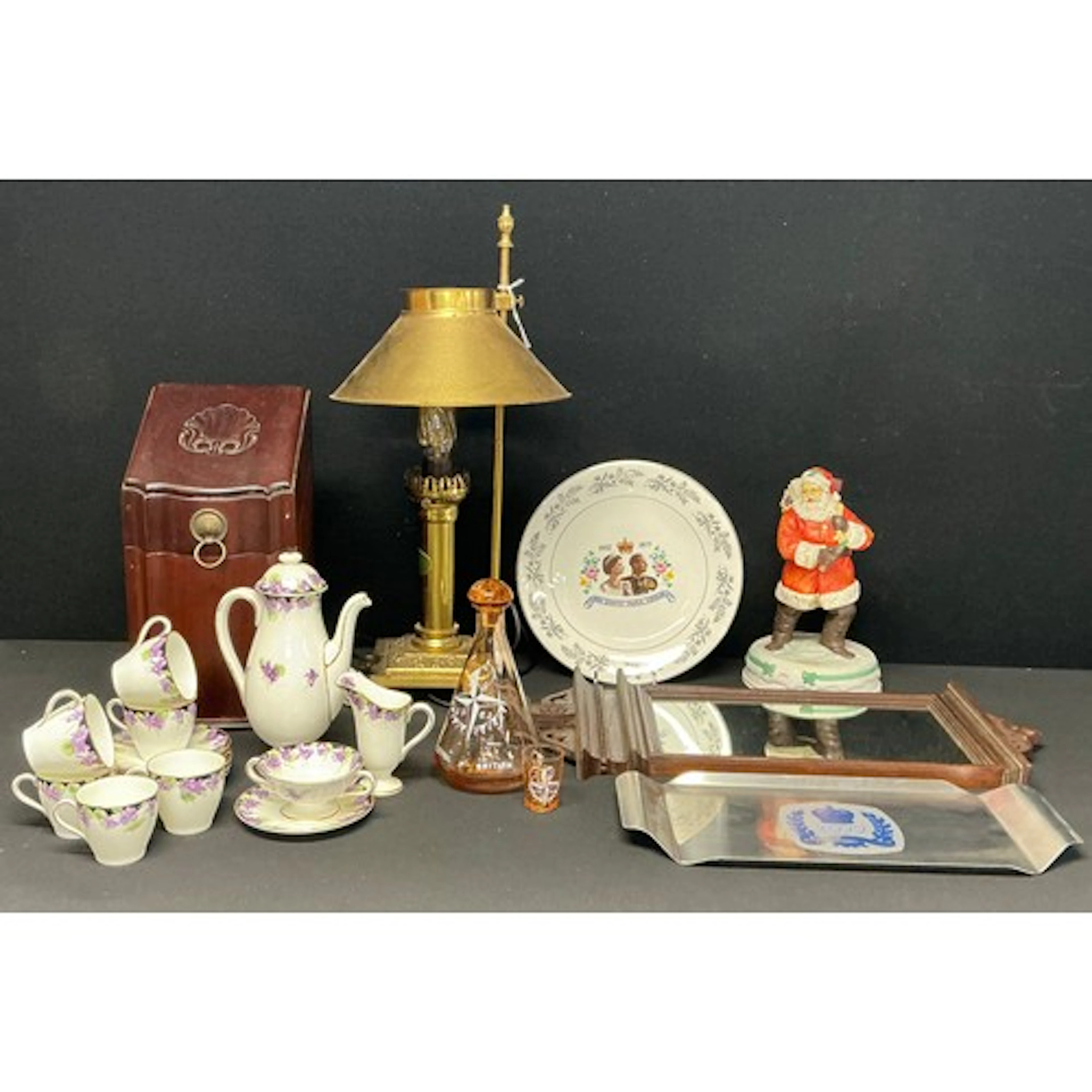 A Royal Doulton Violets pattern coffee service for six, the ...