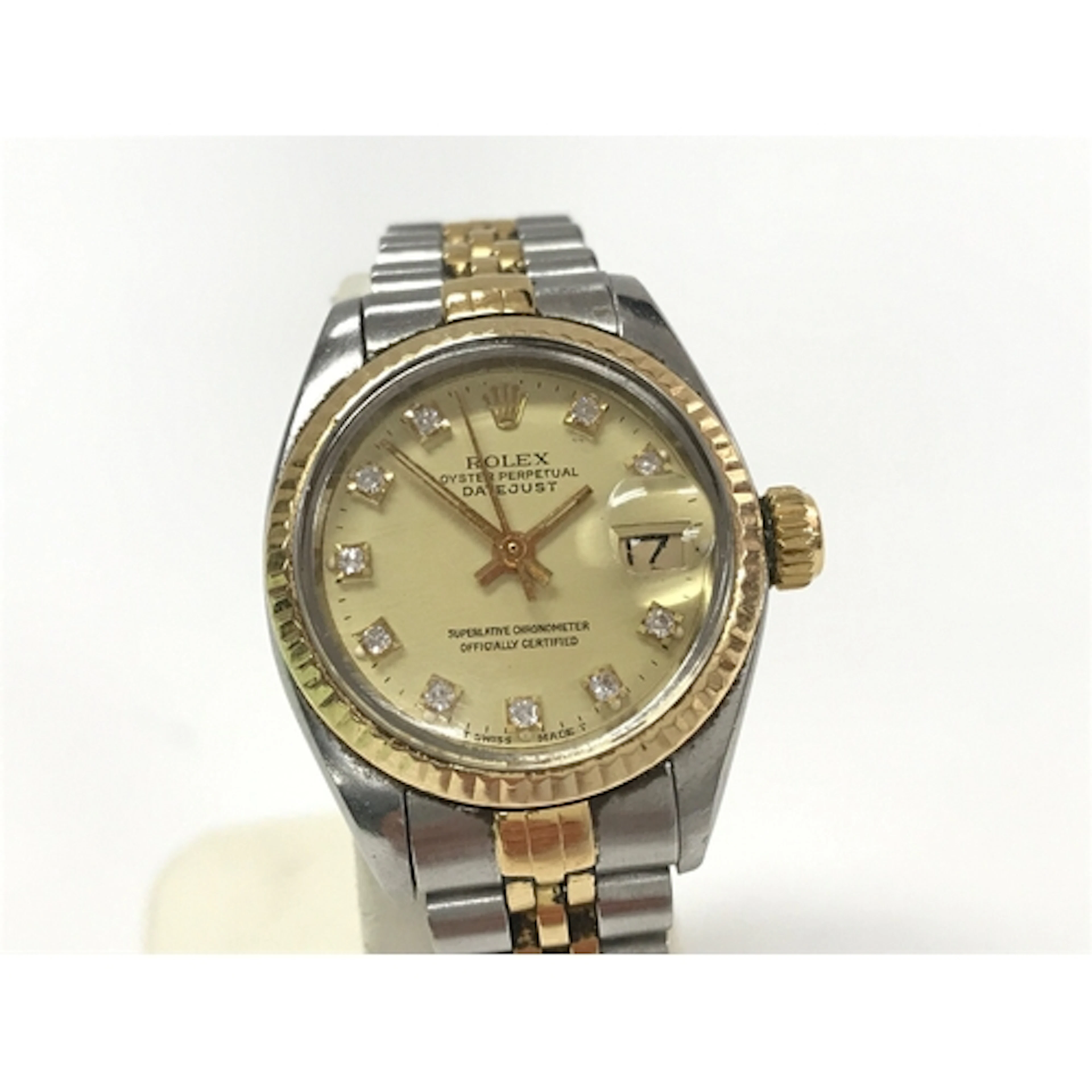 Rolex Lady-Datejust 26 features a two-tone steel and yellow ...