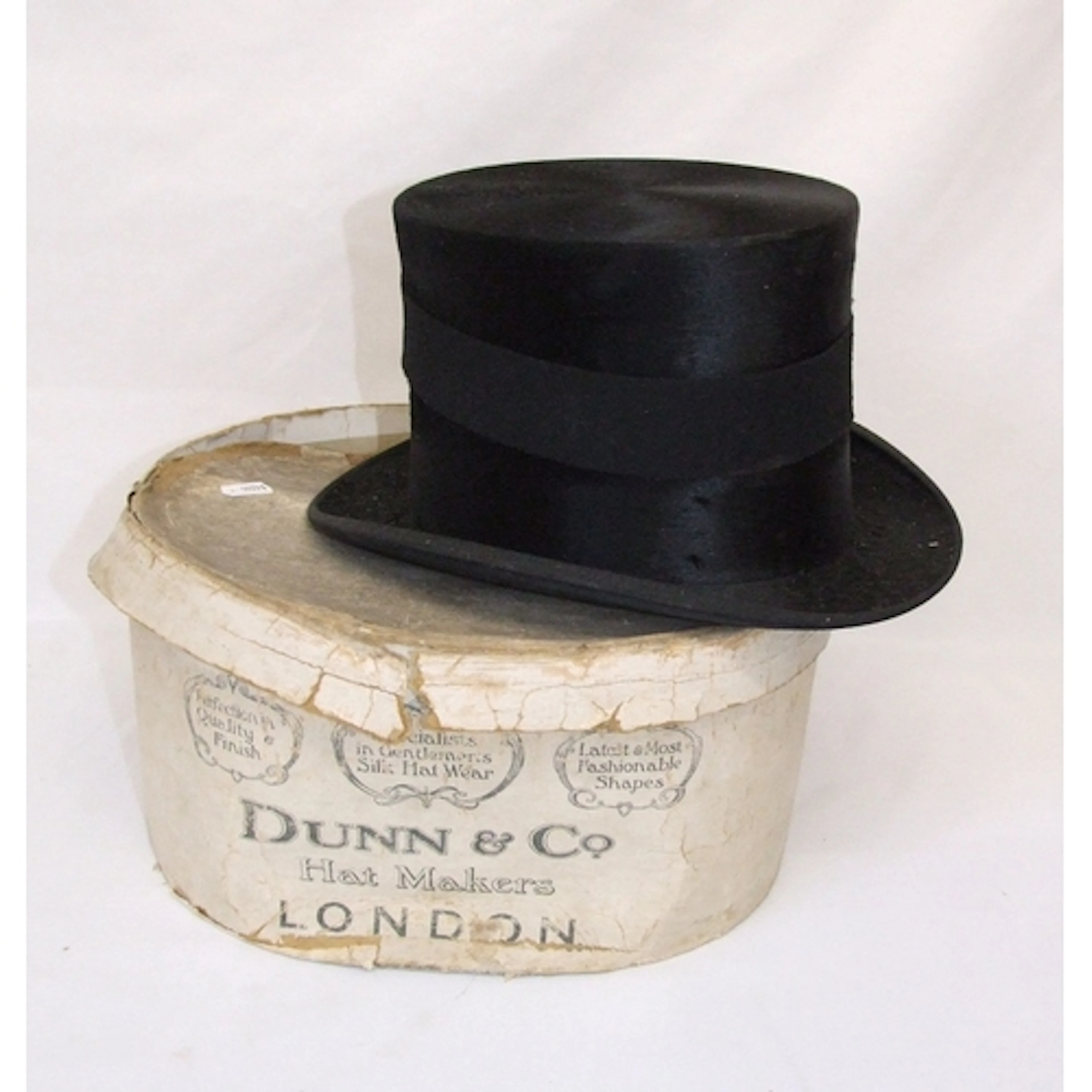 Vintage Dunn & Co. Moleskin Top Hat in box