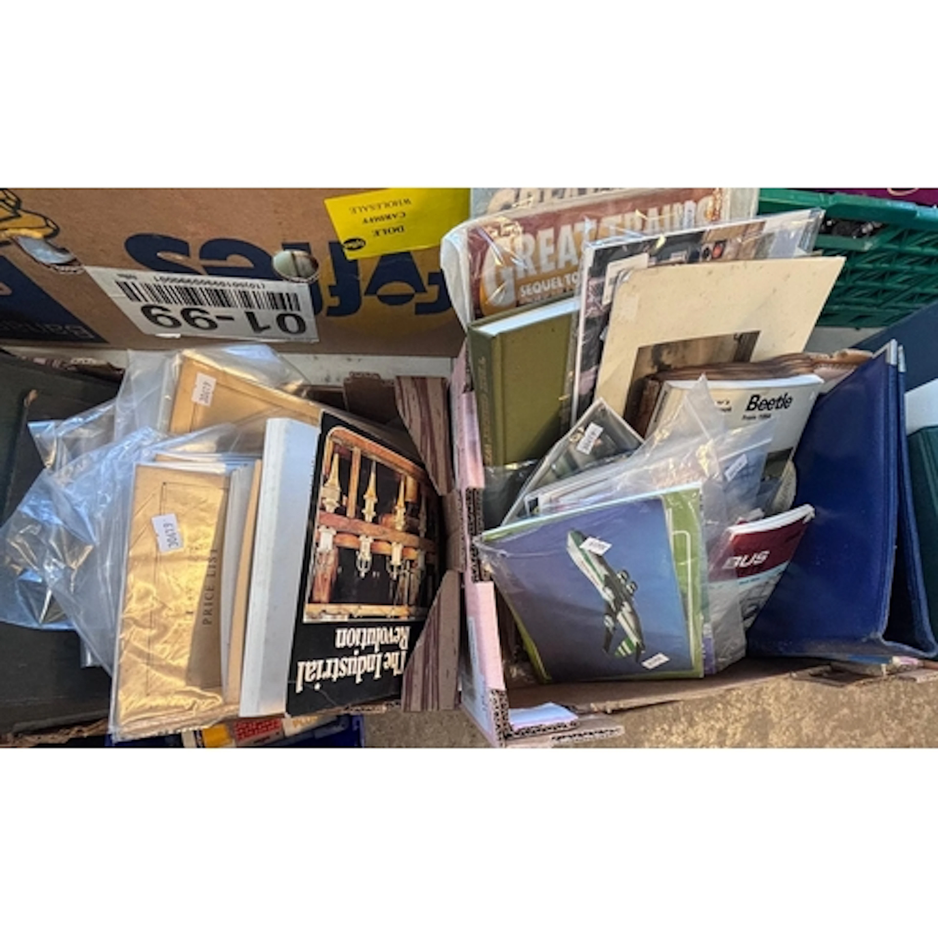 Two trays of assorted ephemera to include: William Marples &...