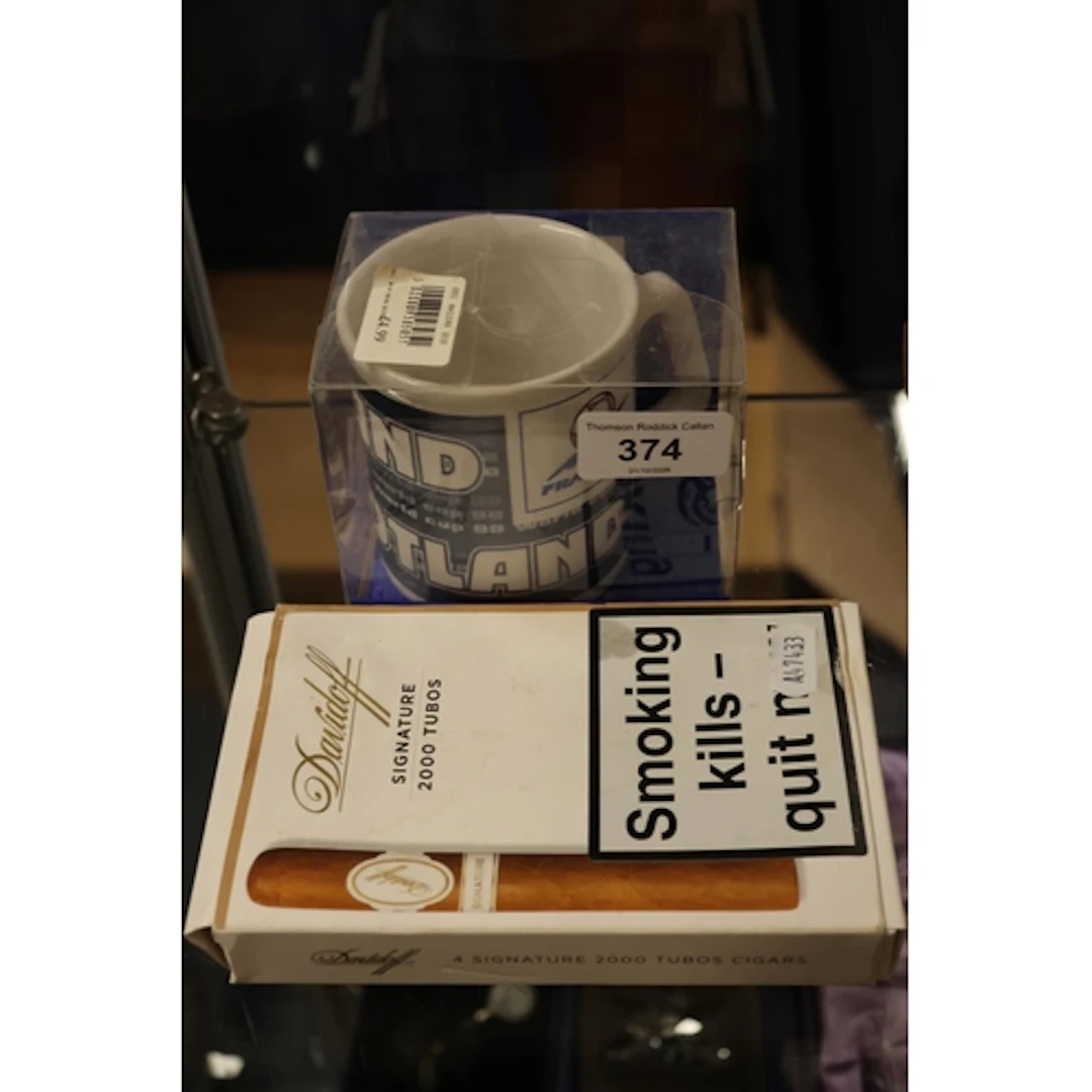 France 98' World Cup Scotland mug and Davidoff Signature 200...