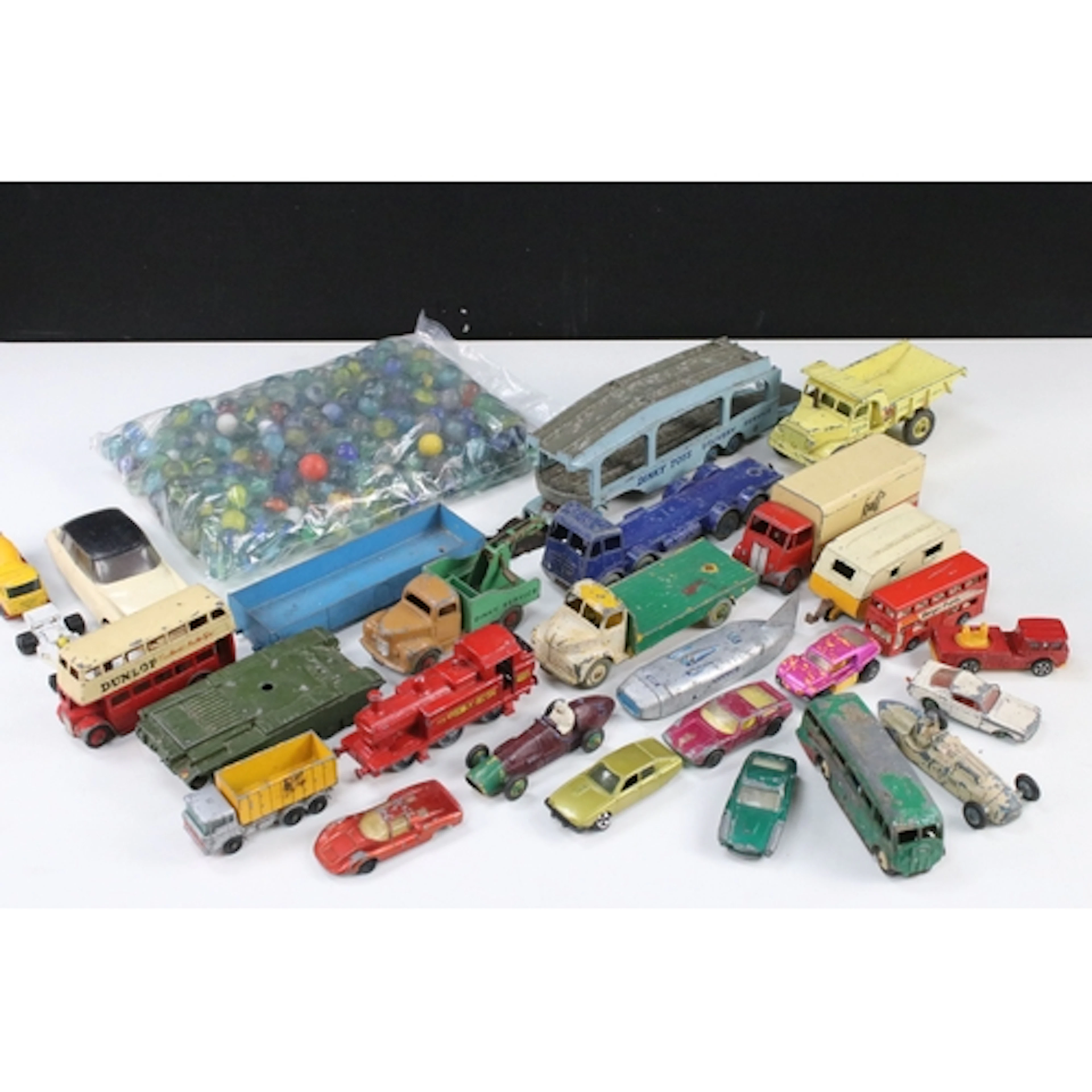 22 Mid 20th C onwards play worn diecast models to include Di...