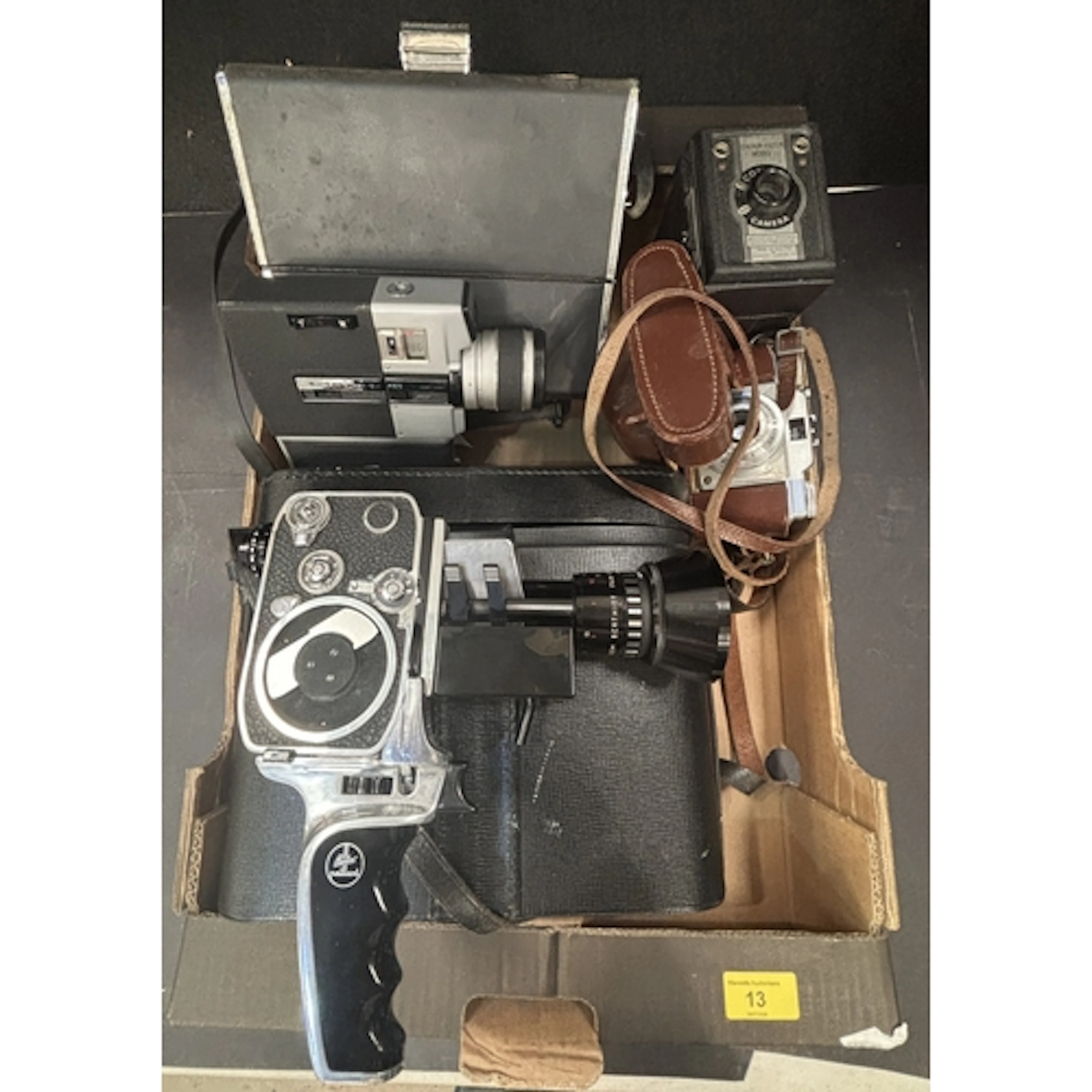 A Paillard Bolex P1 reflex 8mm pistol grip with Berthiot Pan...