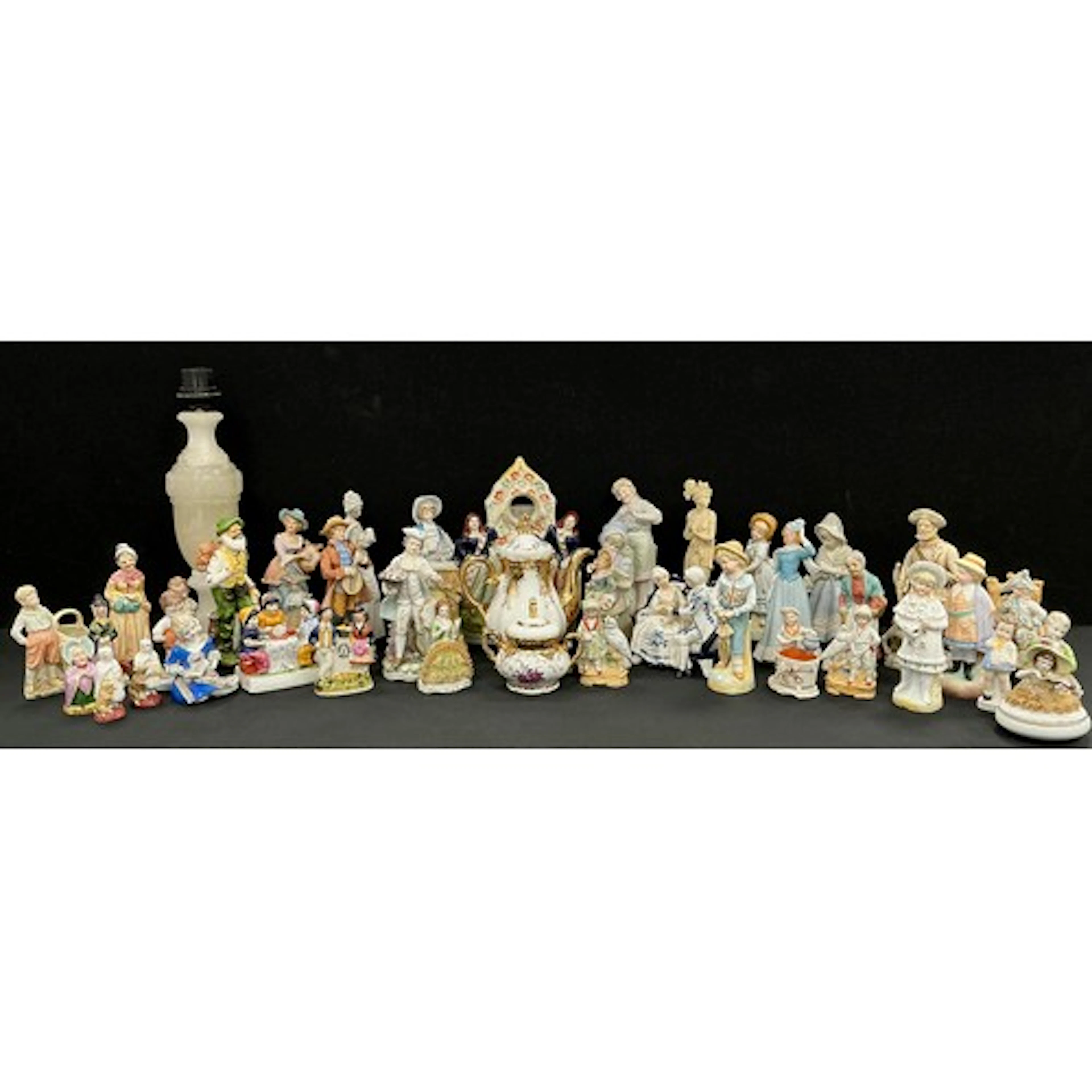 Ceramics - various continental figures, to include Dresden s...