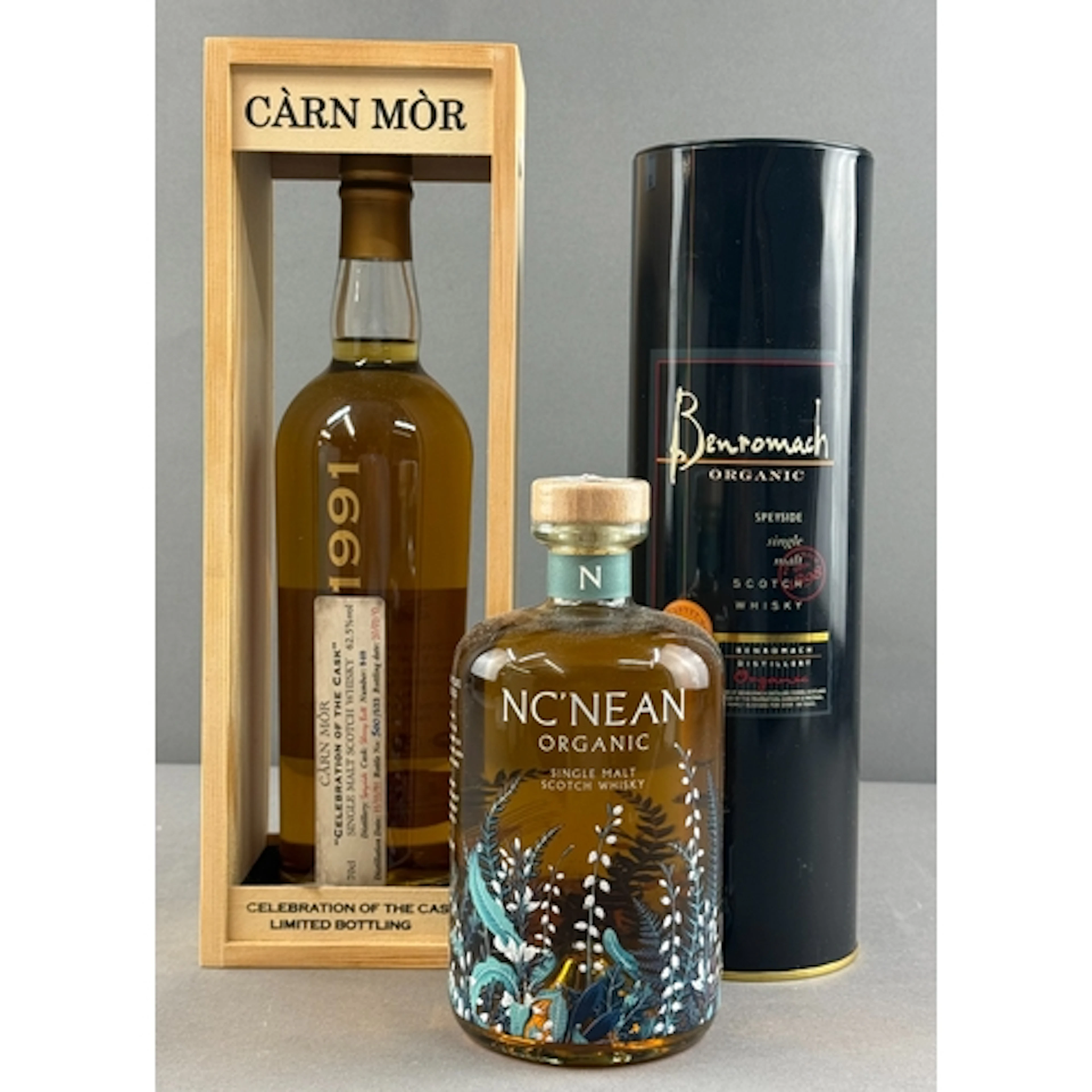 Whisky: Benromach organic single malt scotch whisky in tin, ...