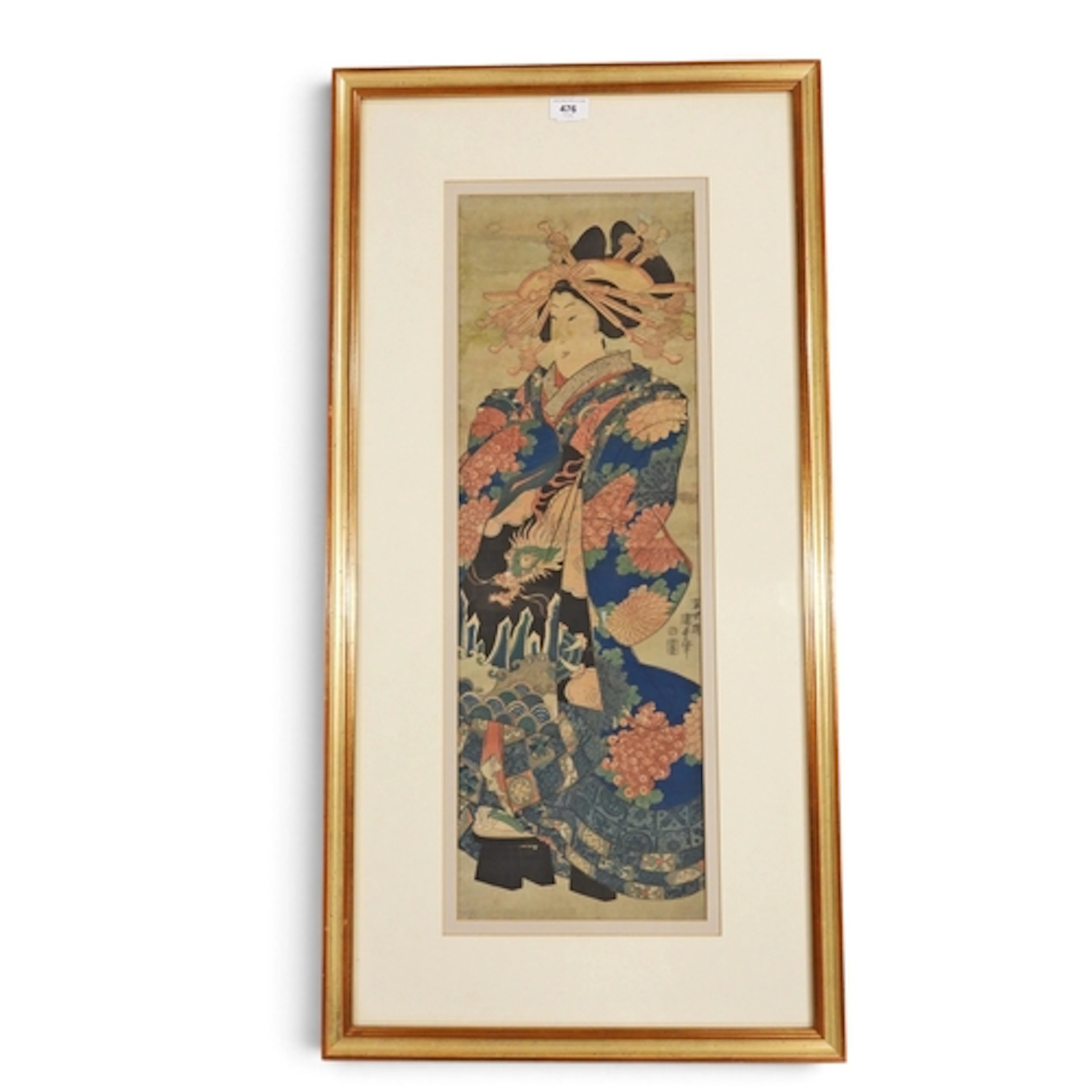 Utagawa Kunisada woodblock print 70 x 23cm...