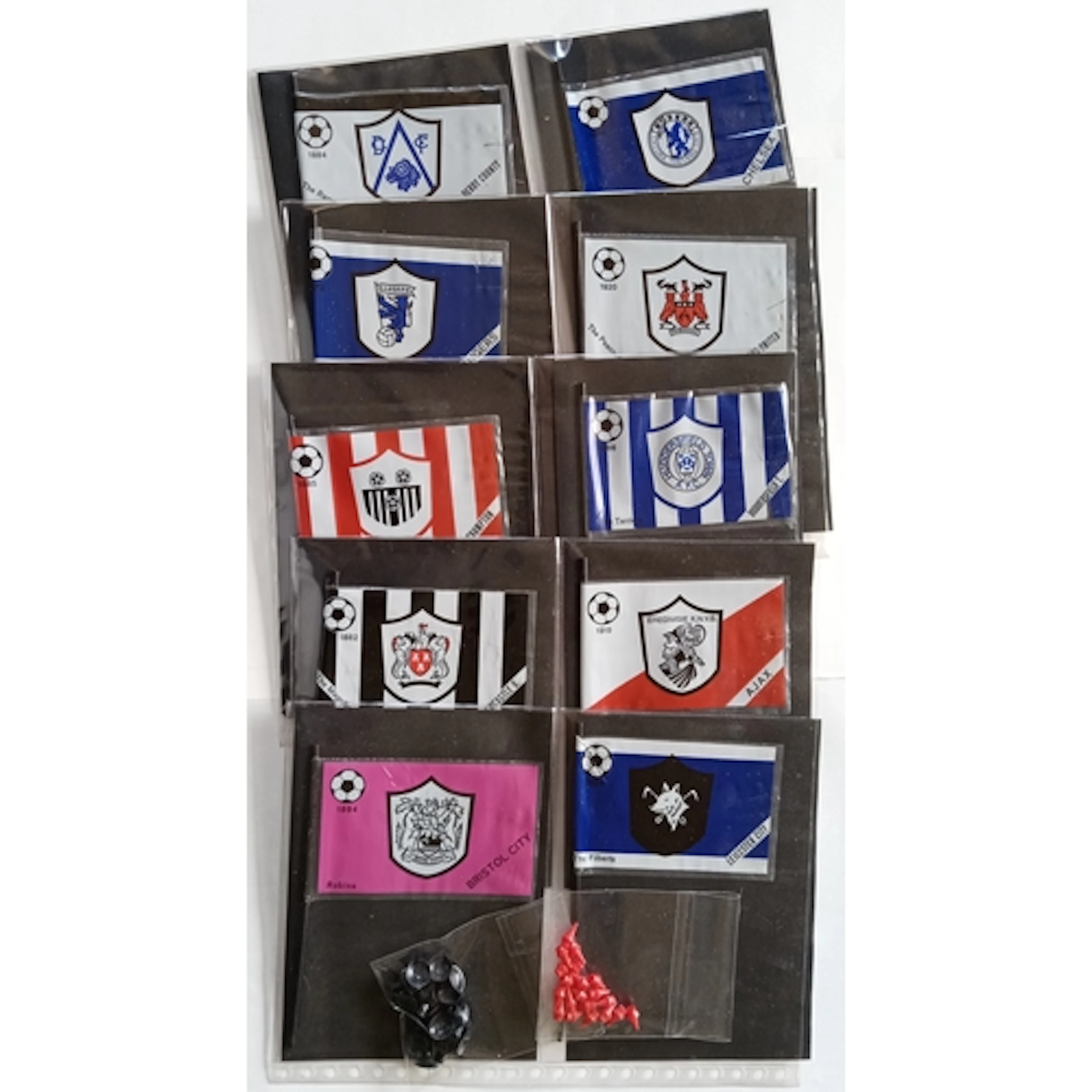 Vintage soccer cards, Panini 1971-2 "Famous Football Flags",...
