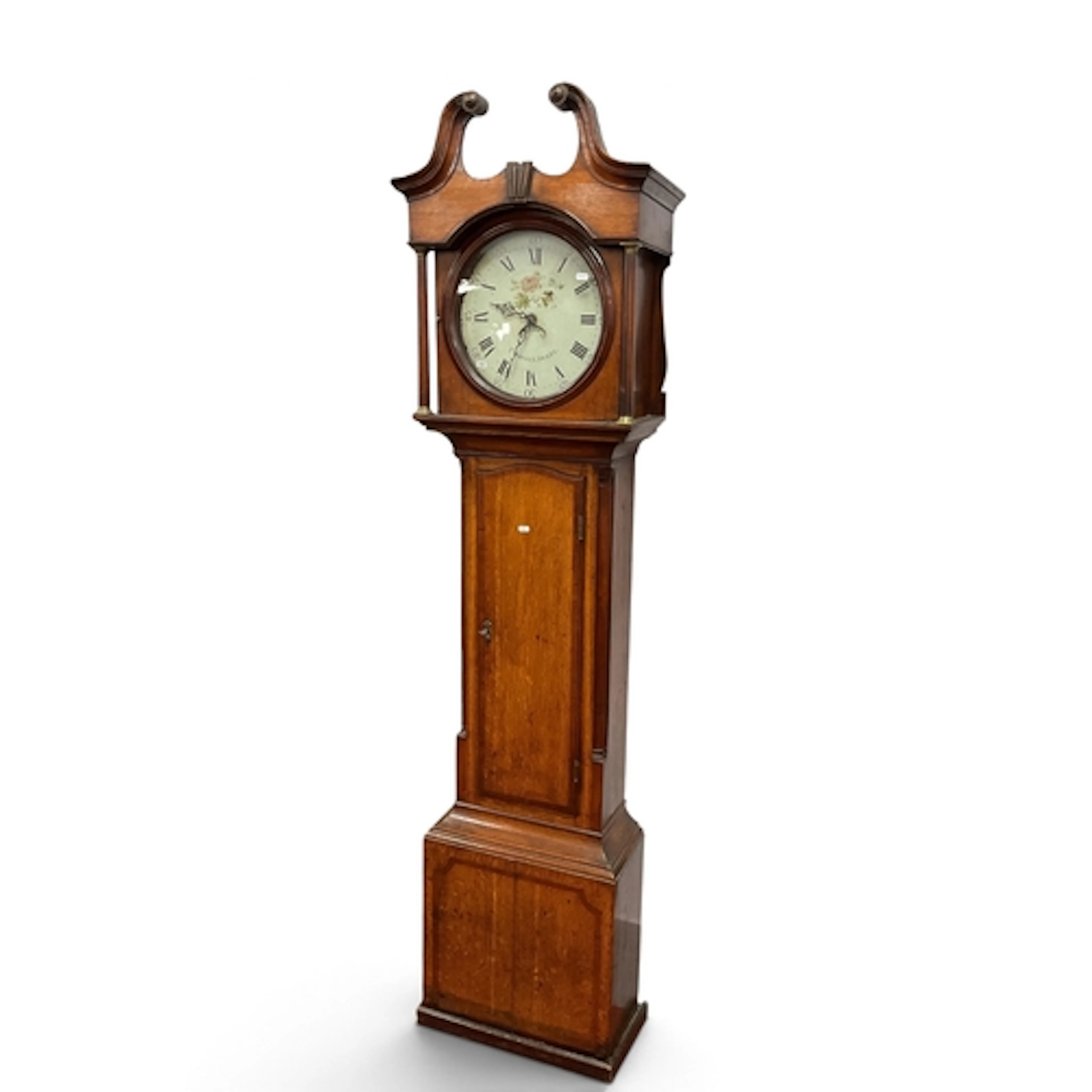 A Late XVIII Early/XX Century Oak Mahogany 30 Hour Round Whi...