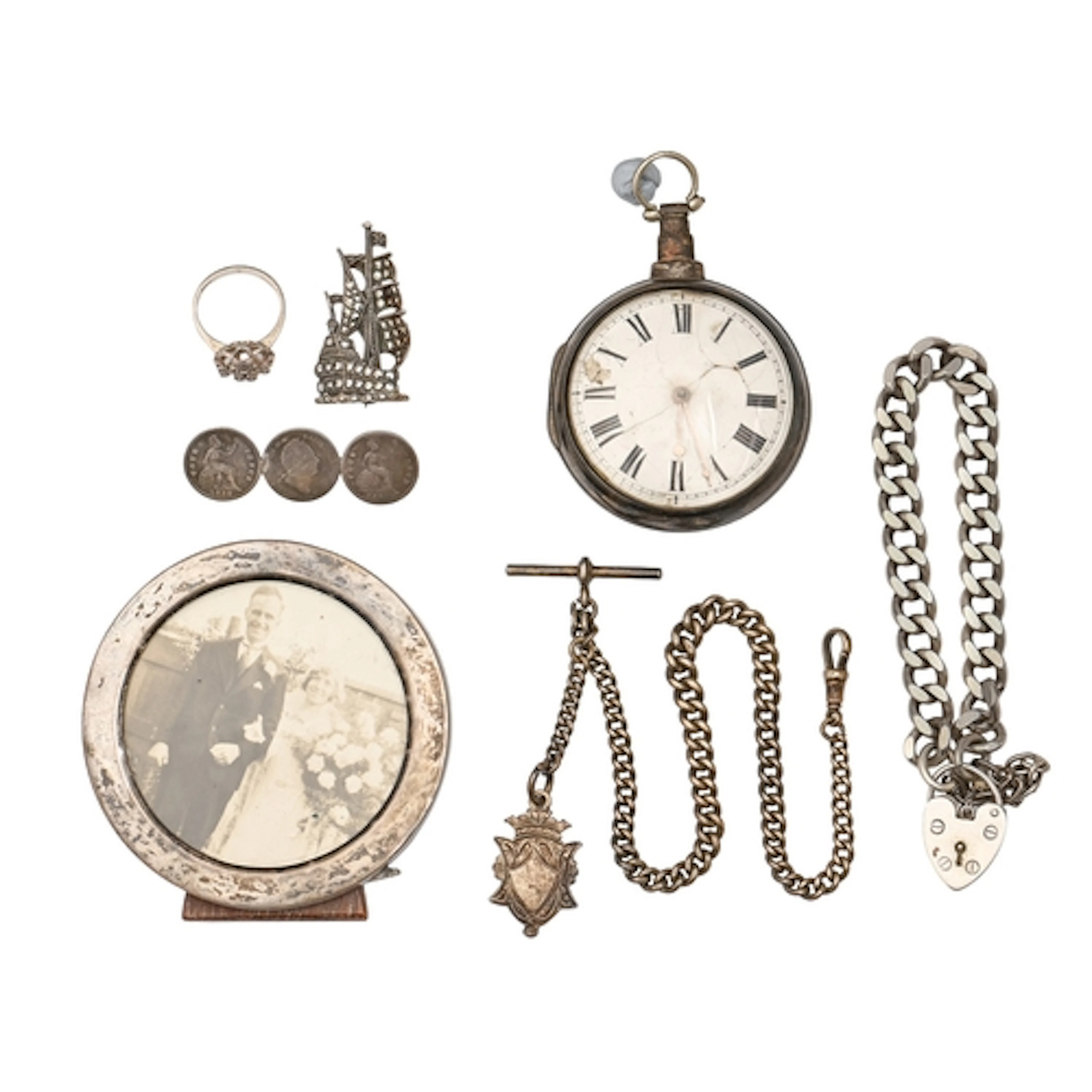 A silver pair-cased verge watch, Nelson, Coventry, No 665, 5...