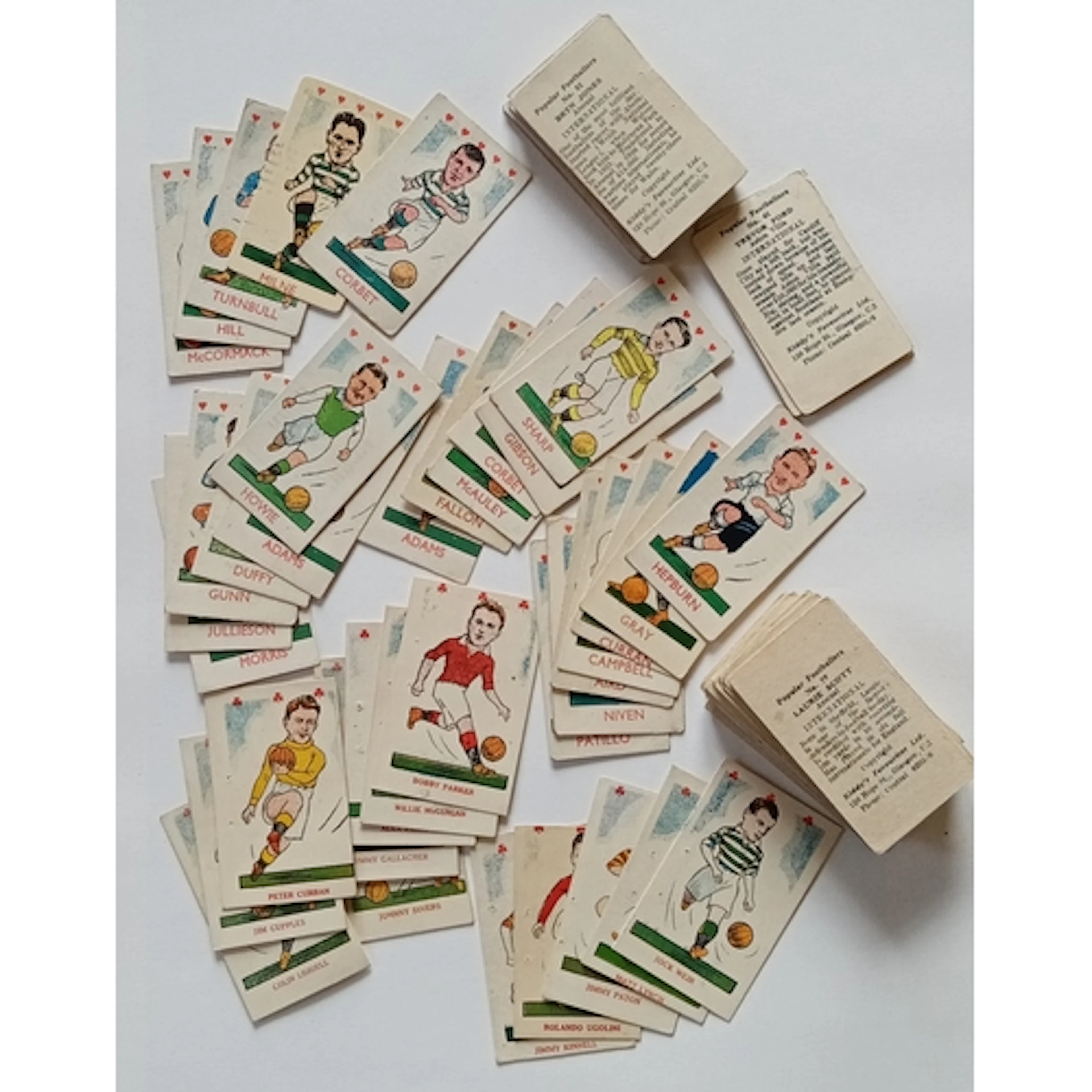 Vintage soccer cards, a collection of various 1948 and 1949 ...