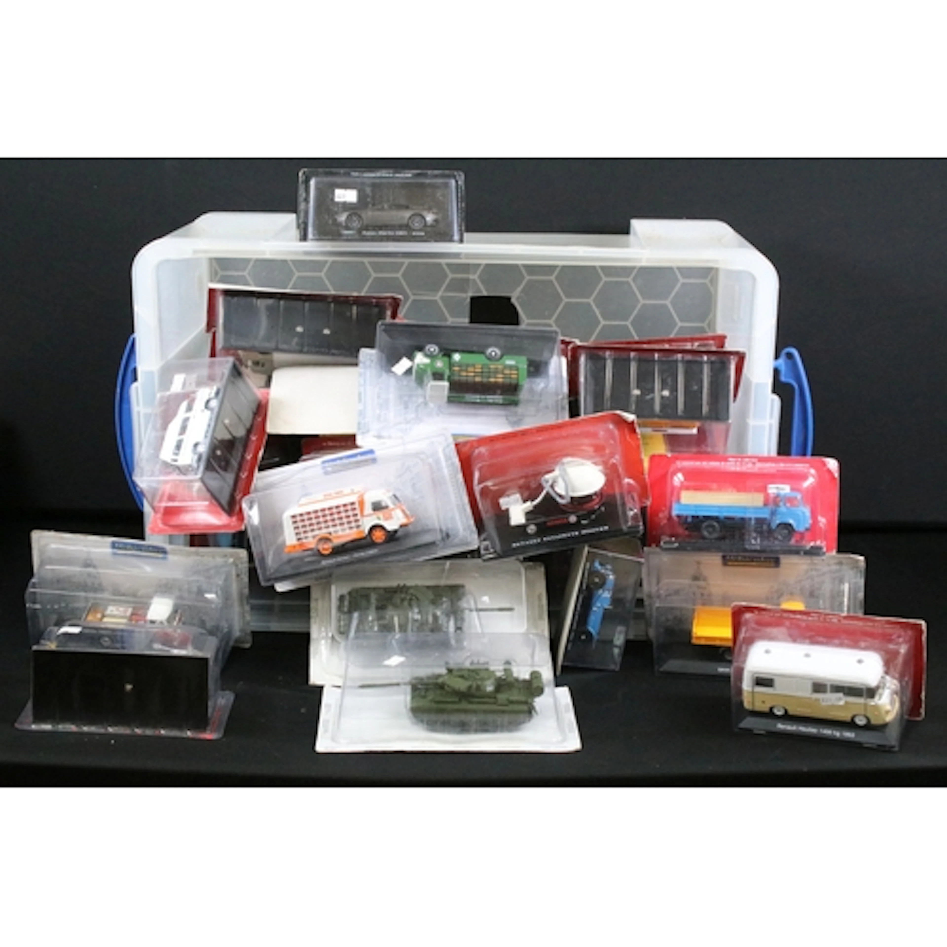 34 Boxed / carded diecast models to include Hachette example...